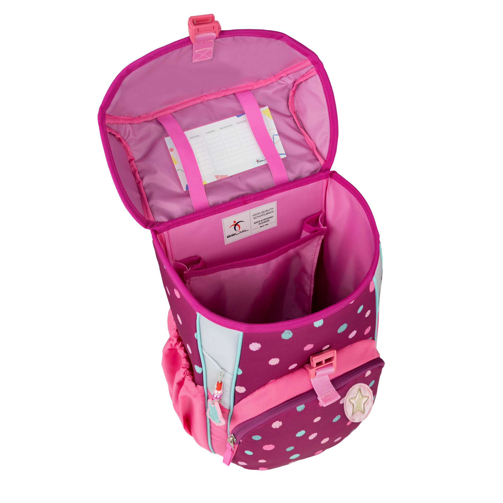 Belmil Maxi ergonomisches Schulranzen-Set 5-teilig "Starry Bubbles"