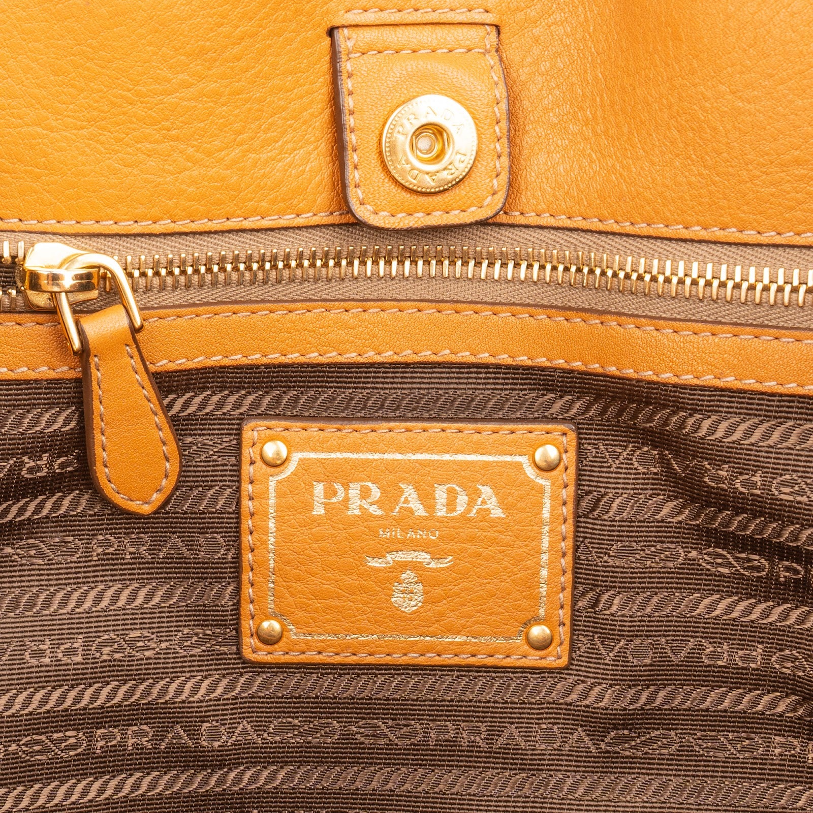 Prada Vitello Daino Shopping Tote Shoulder Bag