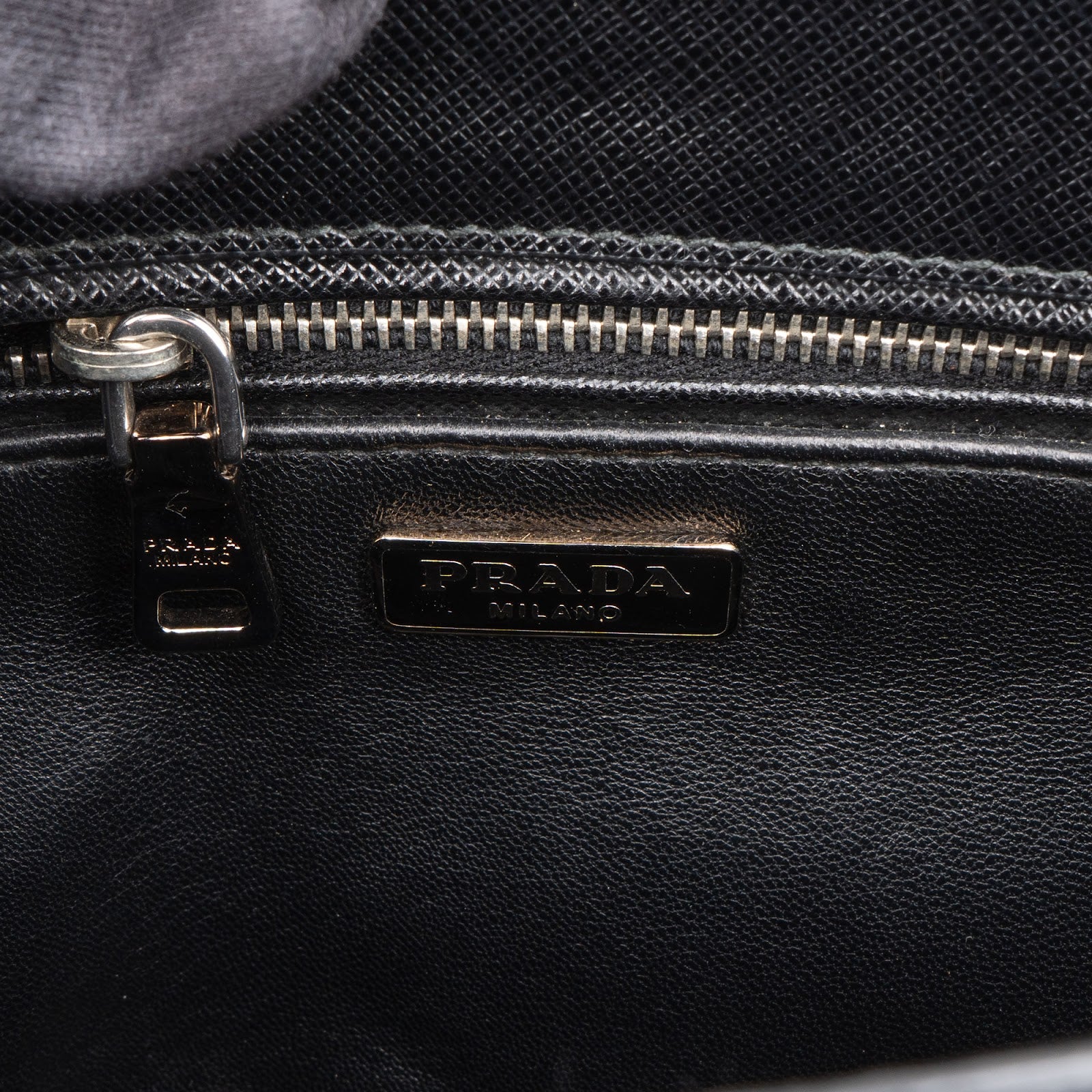 Prada Saffiano Leather Studded Fringe Turnlock Cahier Shoulder Bag