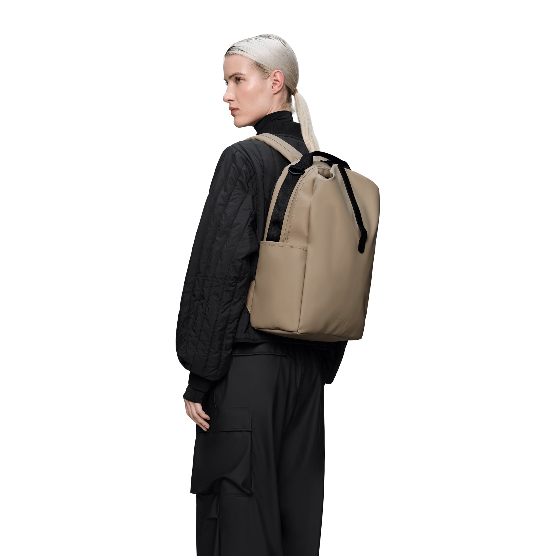 Clip Front Backpack W3 - Beige