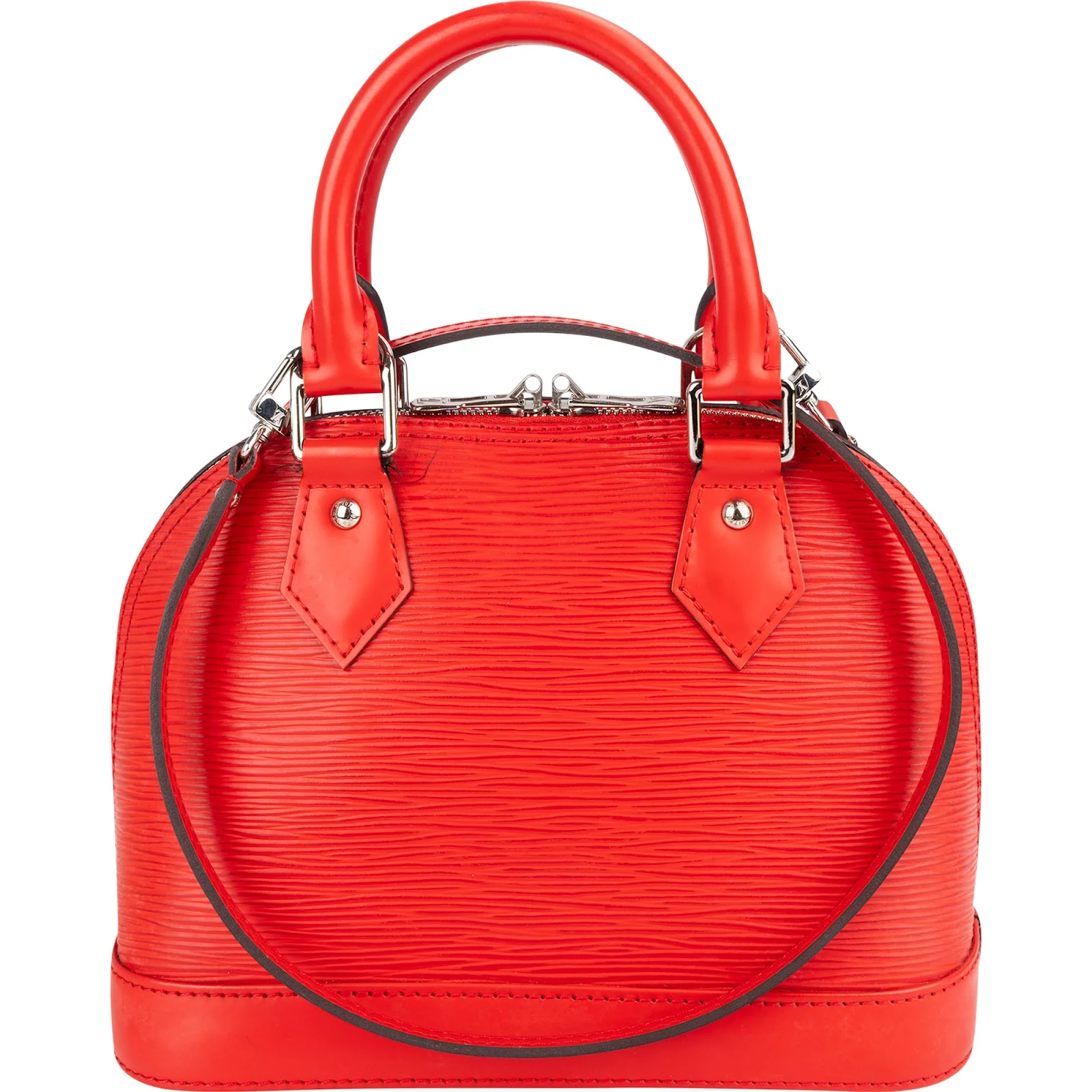 Louis Vuitton Red Epi Leather Alma BB Handbag