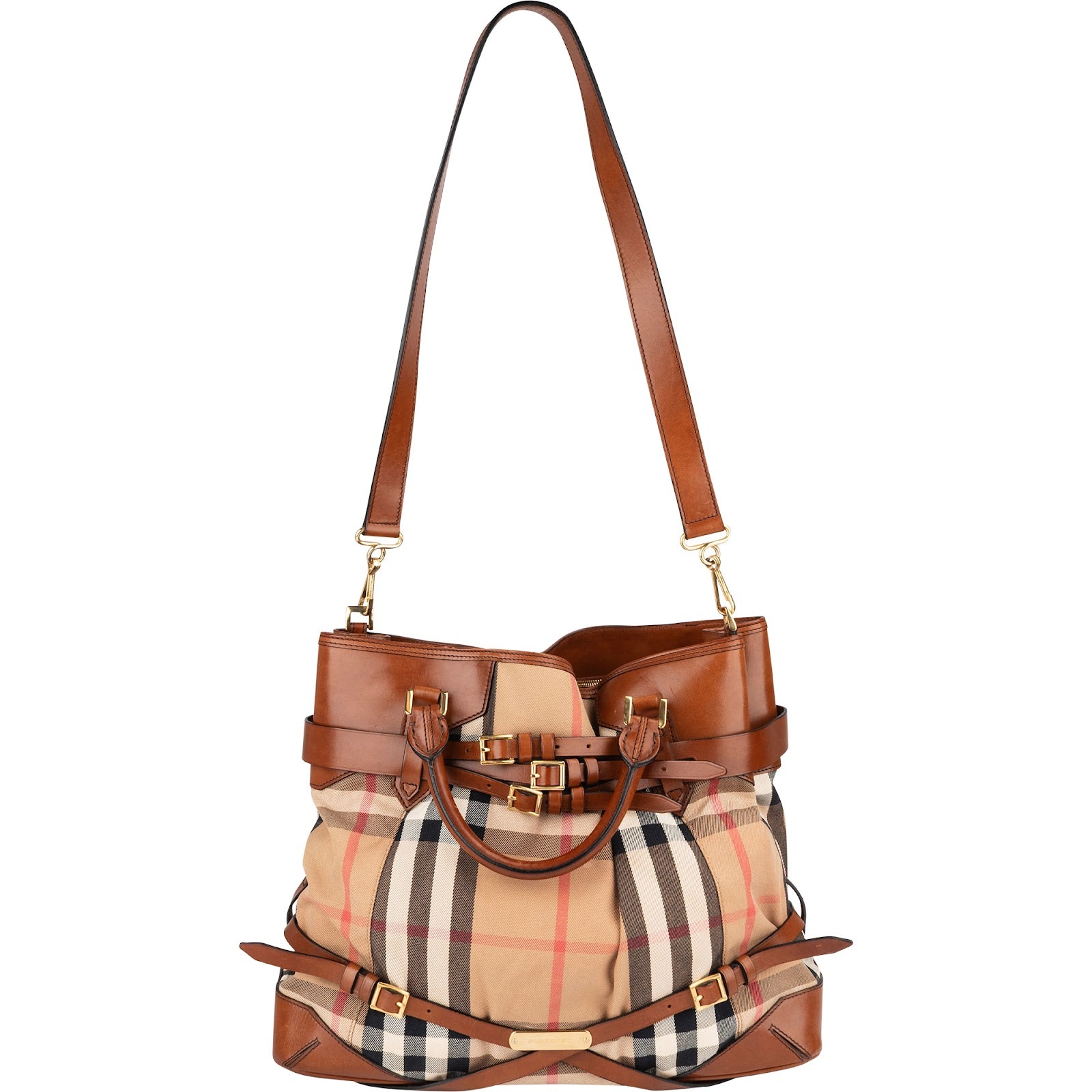 Burberry - Haymarket Hobo Shoulder Bag