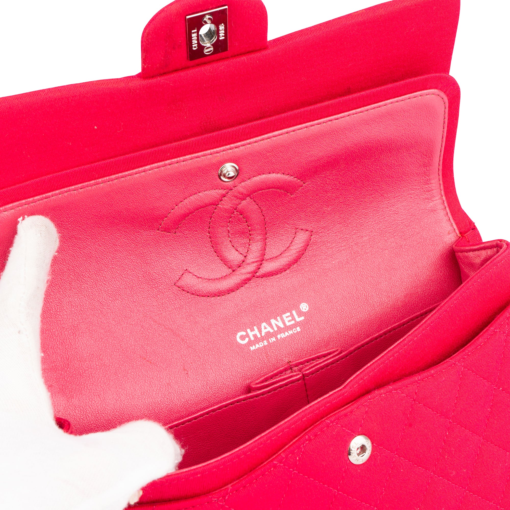 Chanel Quilted Cotton Medium Double Flap Crossbody Bag