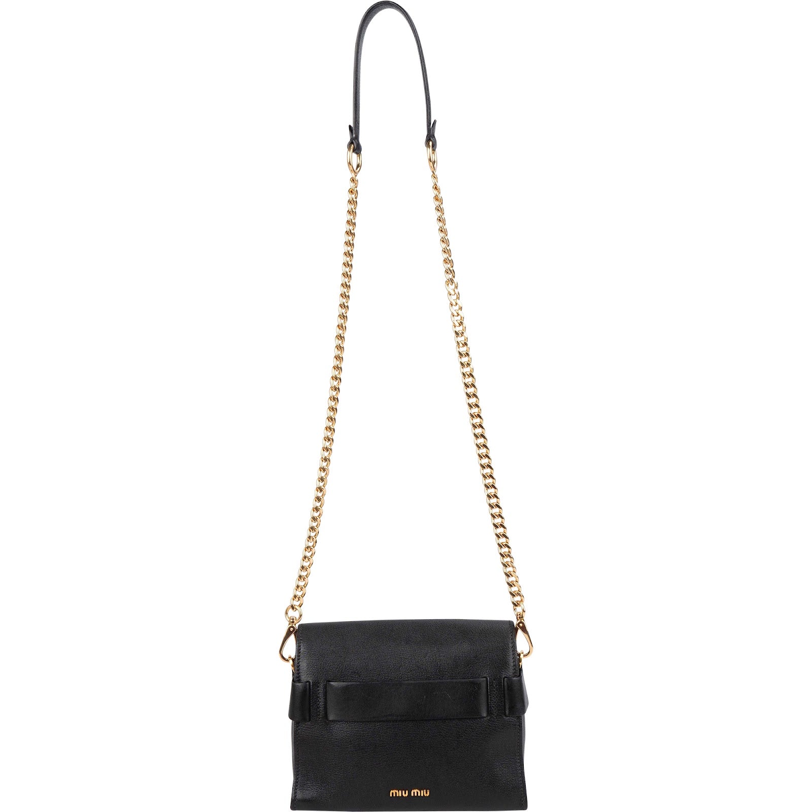Miu Miu Madras Leather Flap Crossbody Bag