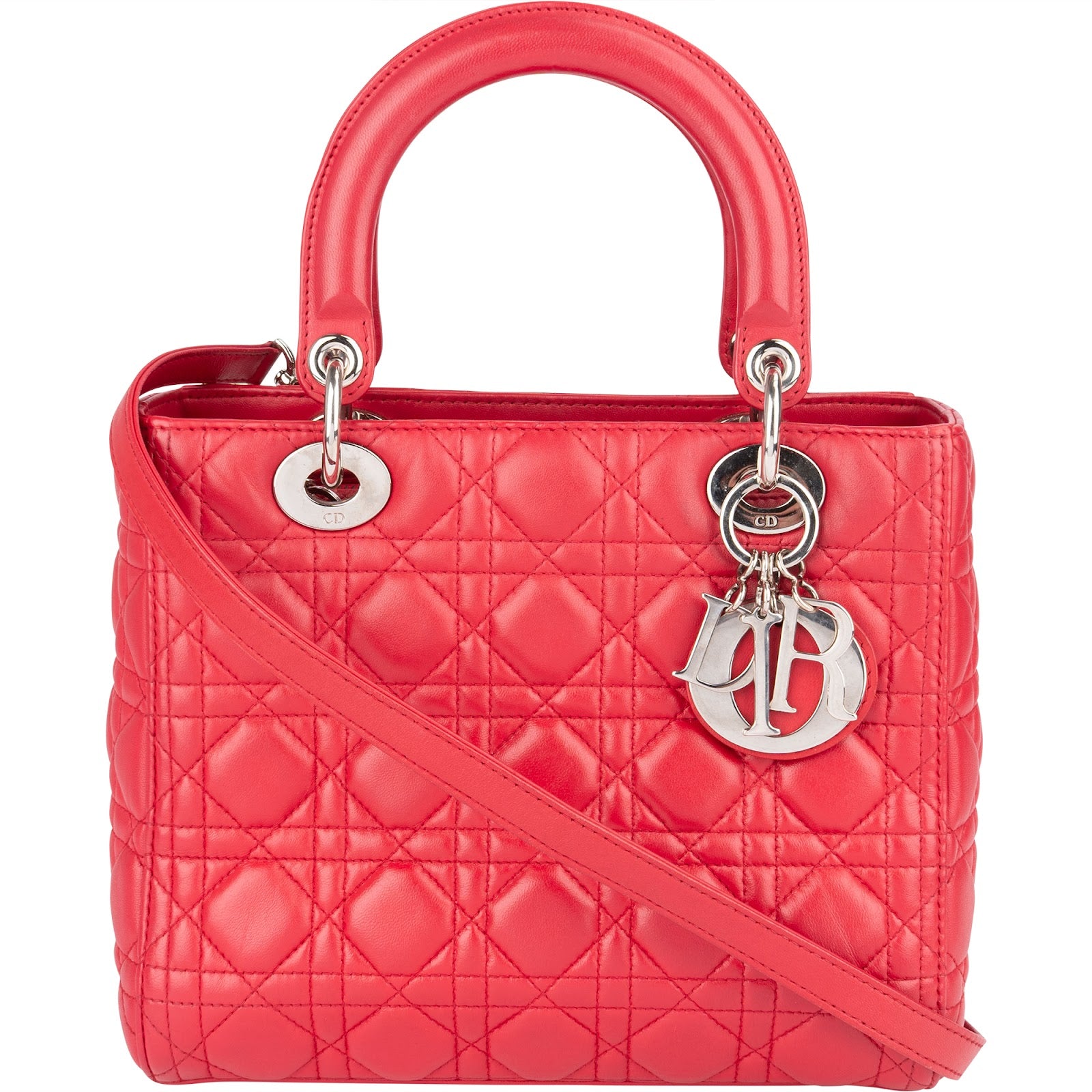Sac à main Lady Dior en cuir matelassé Christian Dior