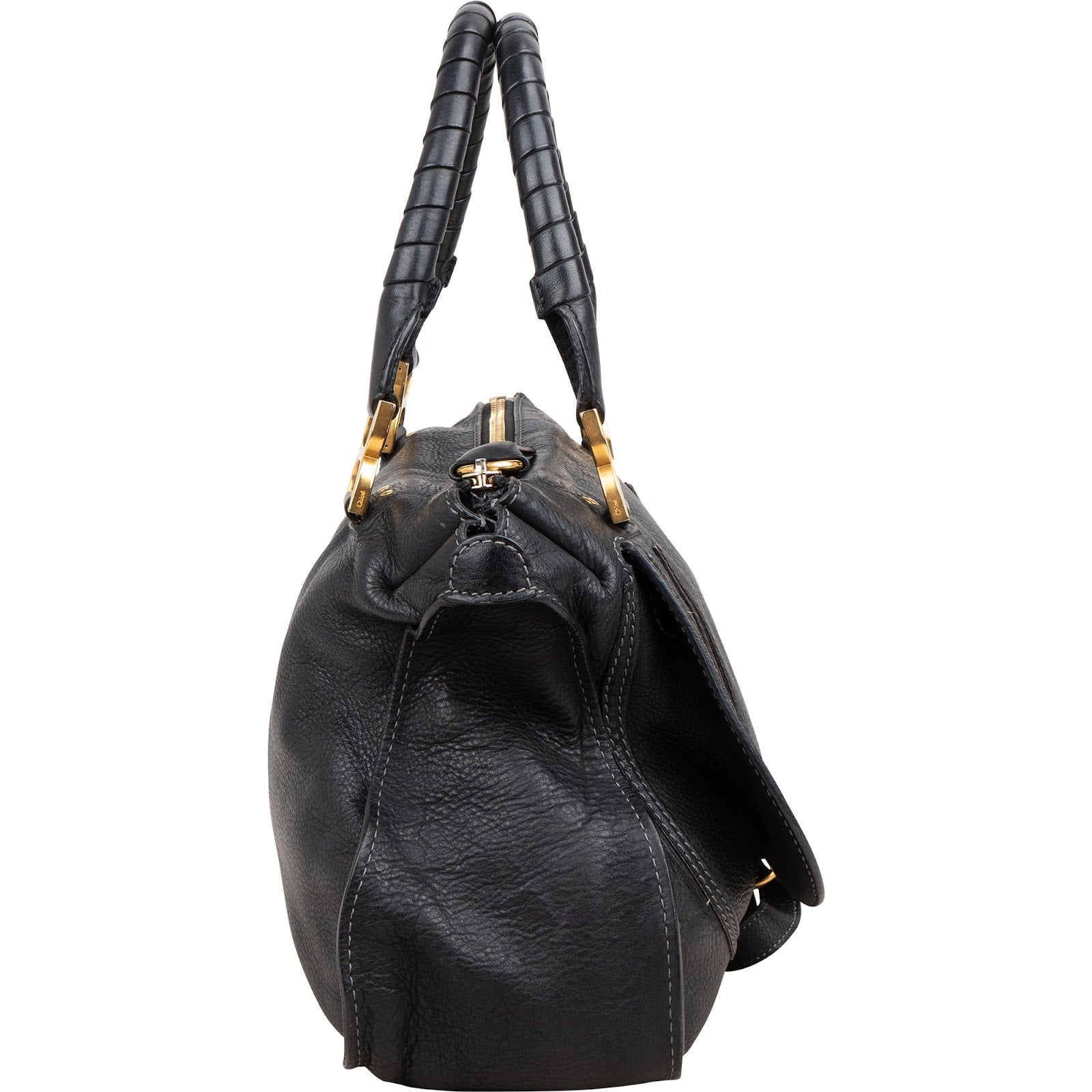 Chloé Grained Calfskin Leather Marcie Handbag