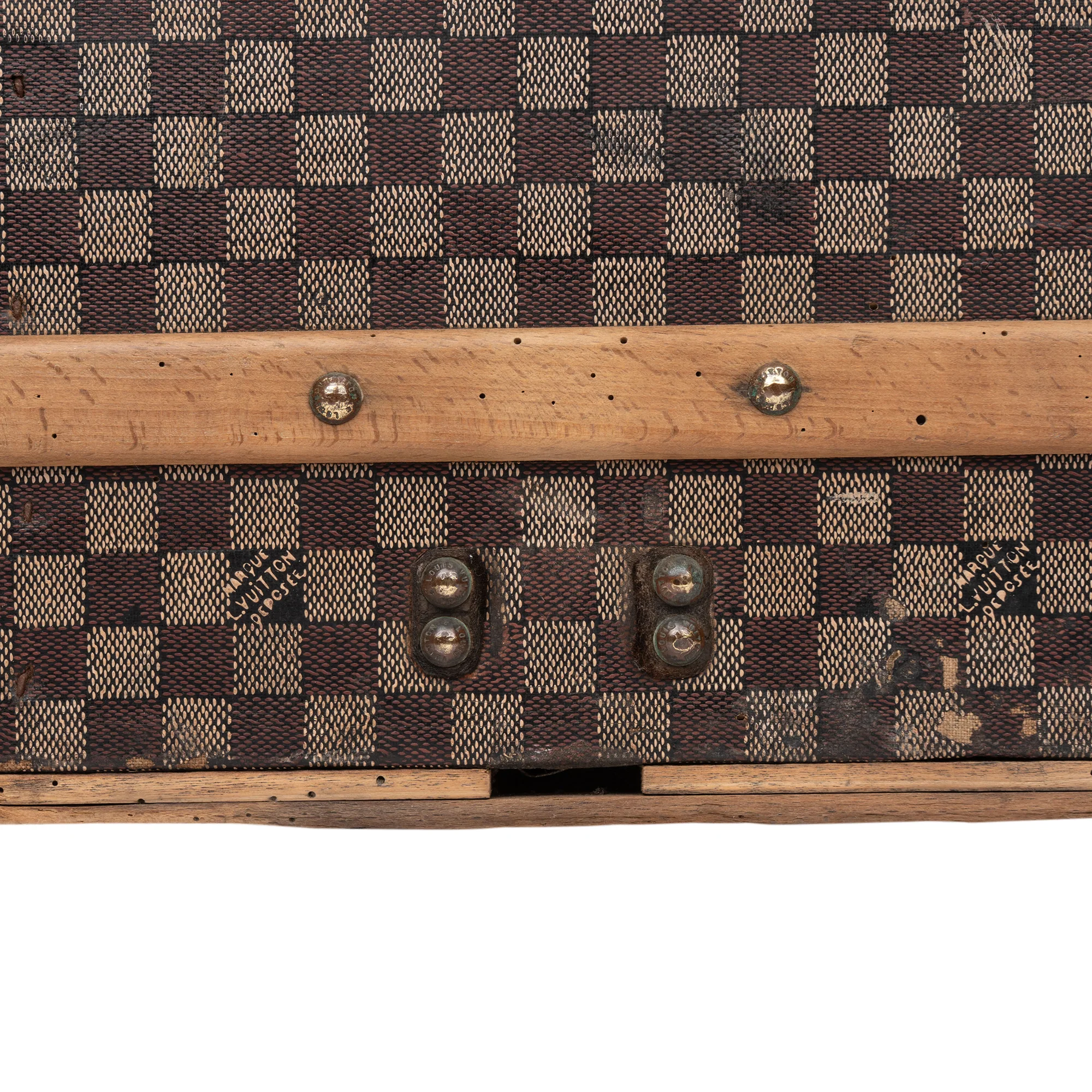 Louis Vuitton Damier Mark 2 c.1890s Courrier 100 Trunk Malle Koffer