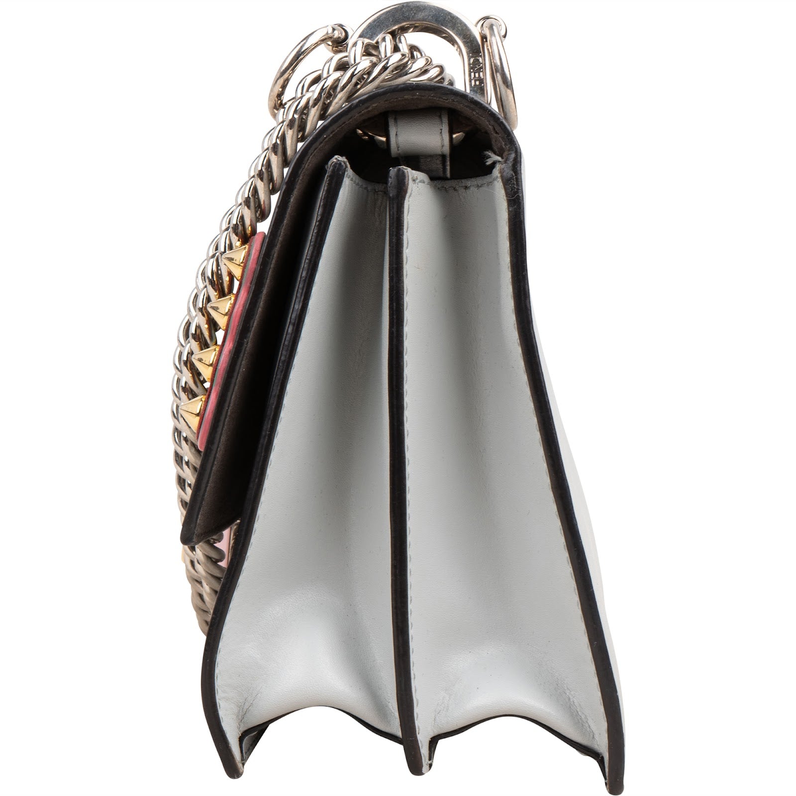 Fendi – Kan I schoudertas met studs en embleem