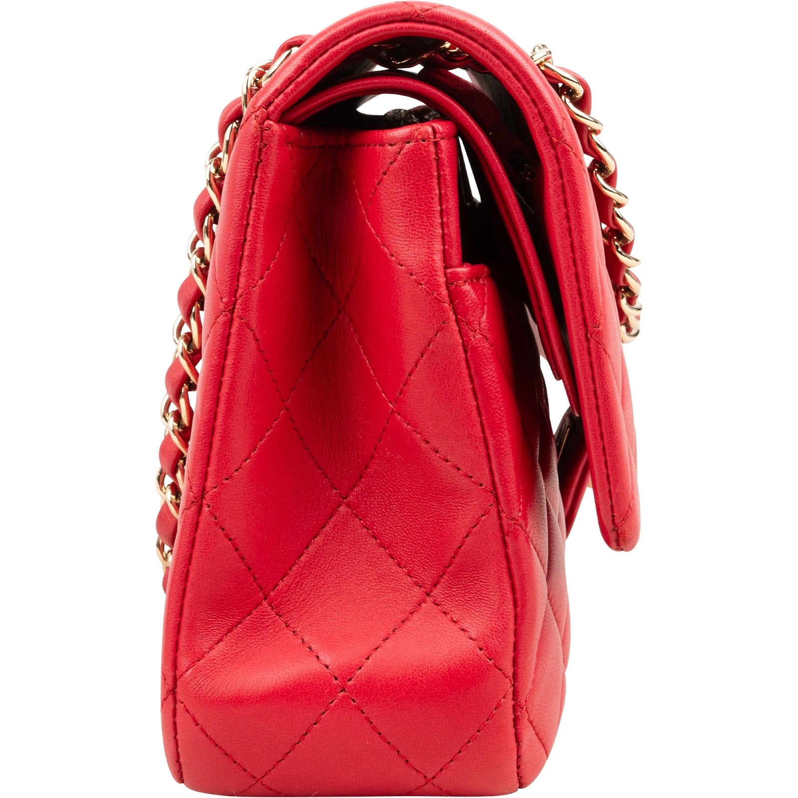 Chanel Quilted Lambskin Medium Double Flap Shoulder Bag Hot Pink
