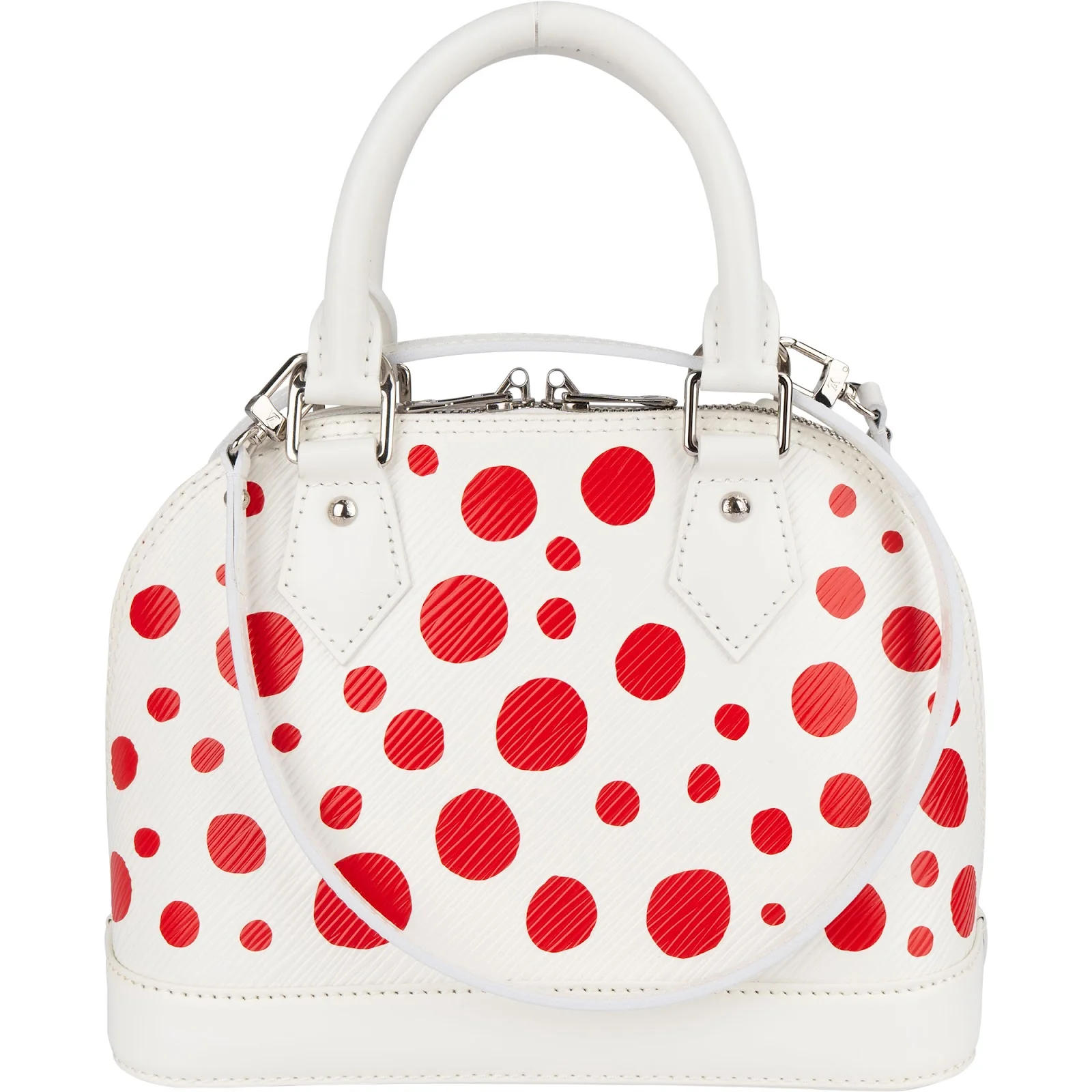 Louis Vuitton White Epi Leather x Yayoi Kusama Alma BB Handbag