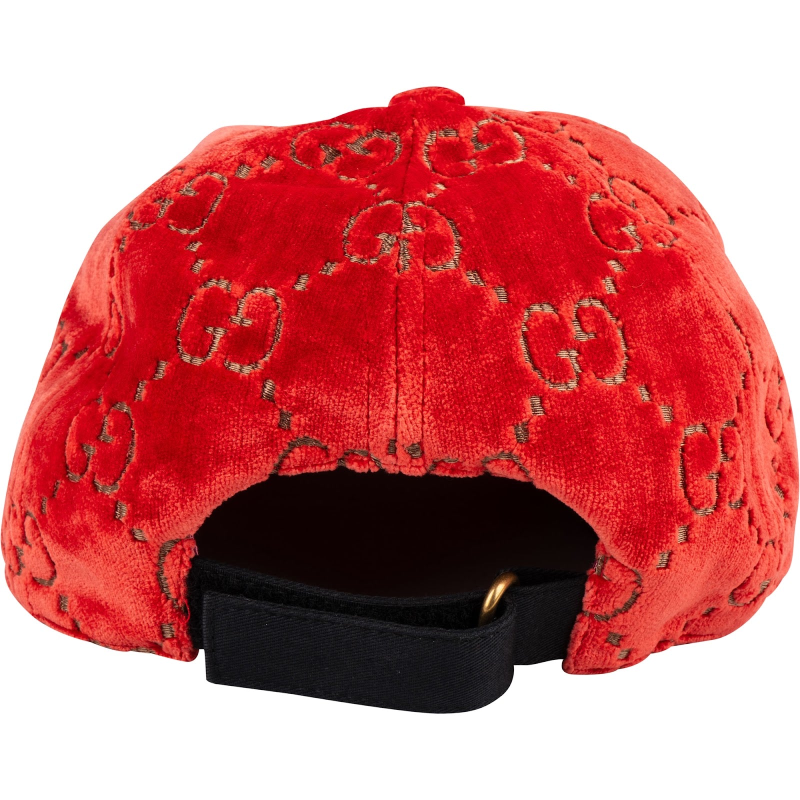 Gucci Red Samt GG Velvet Baseball Cap (S)