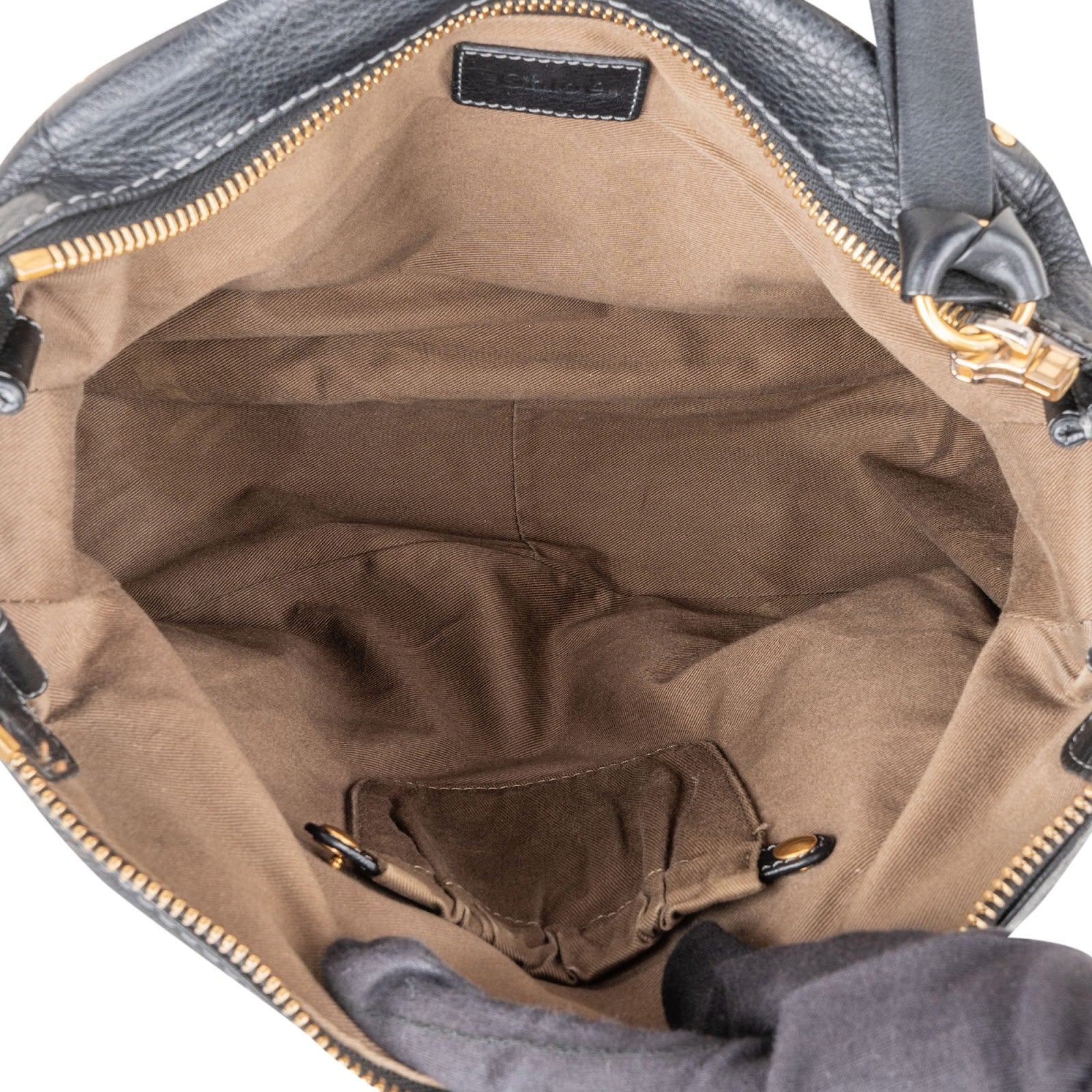 Chloé Grained Calfskin Leather Marcie Handbag