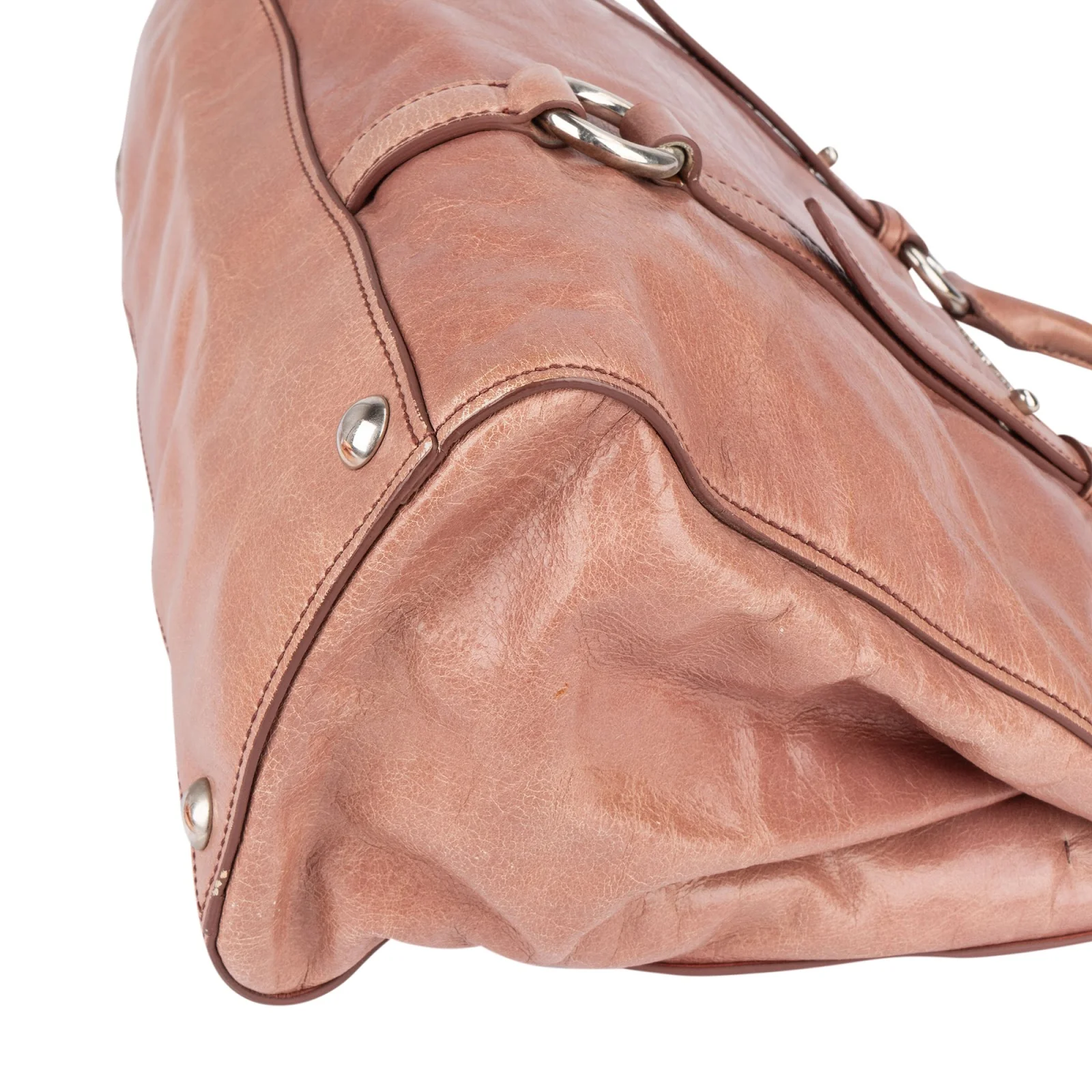 Miu Miu Vitello Lux leren handtas