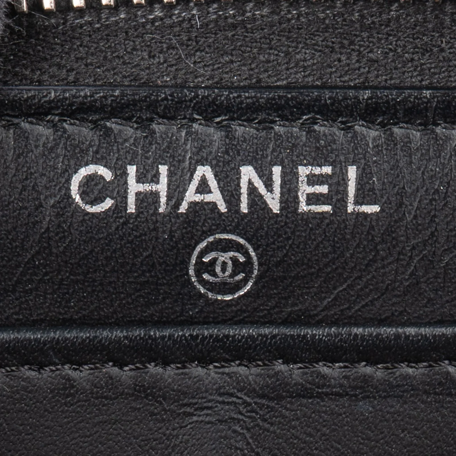 Chanel Quilted Glittered Caviar Leather CC Wallet