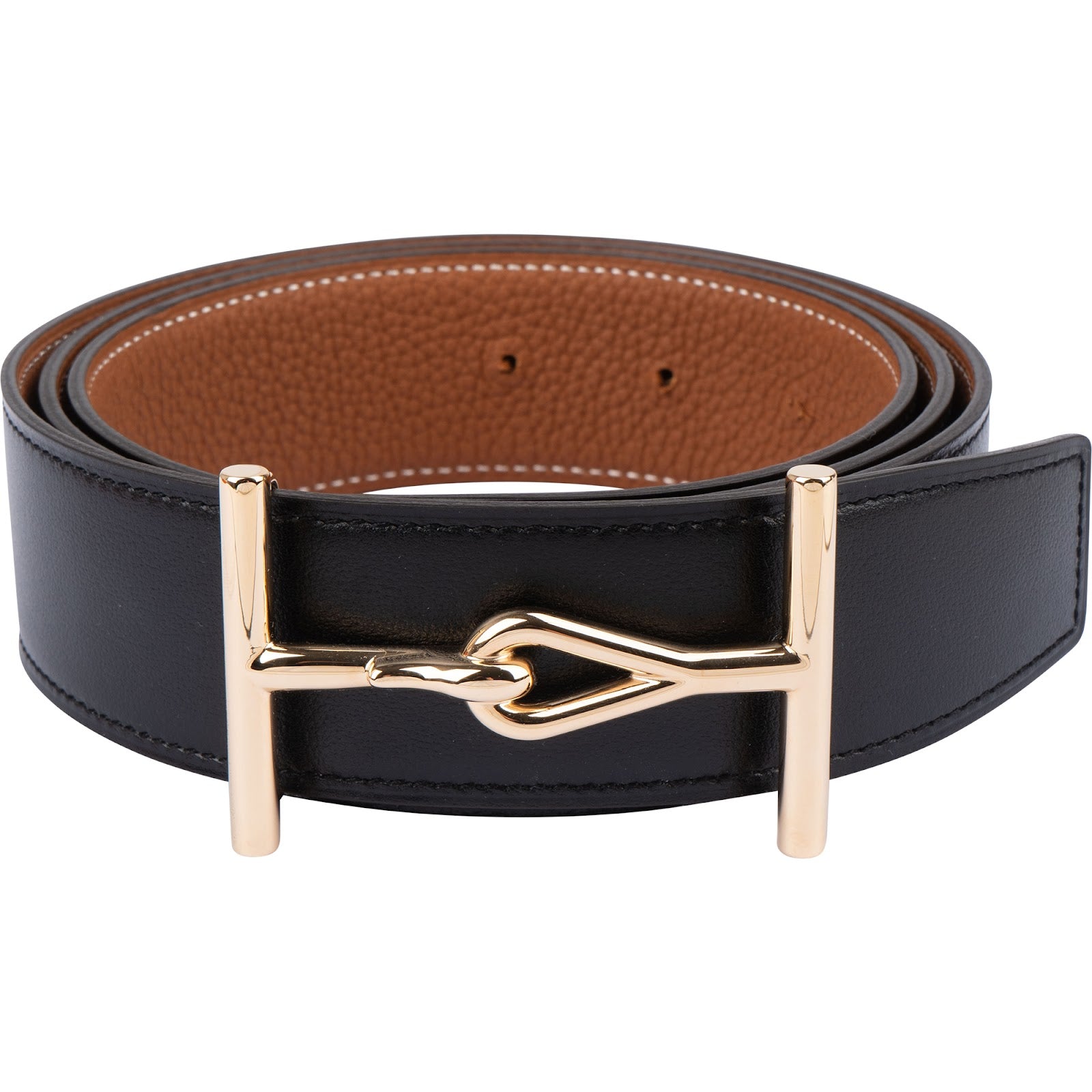Hermès - Reversible Leather H au Carre Belt (110)