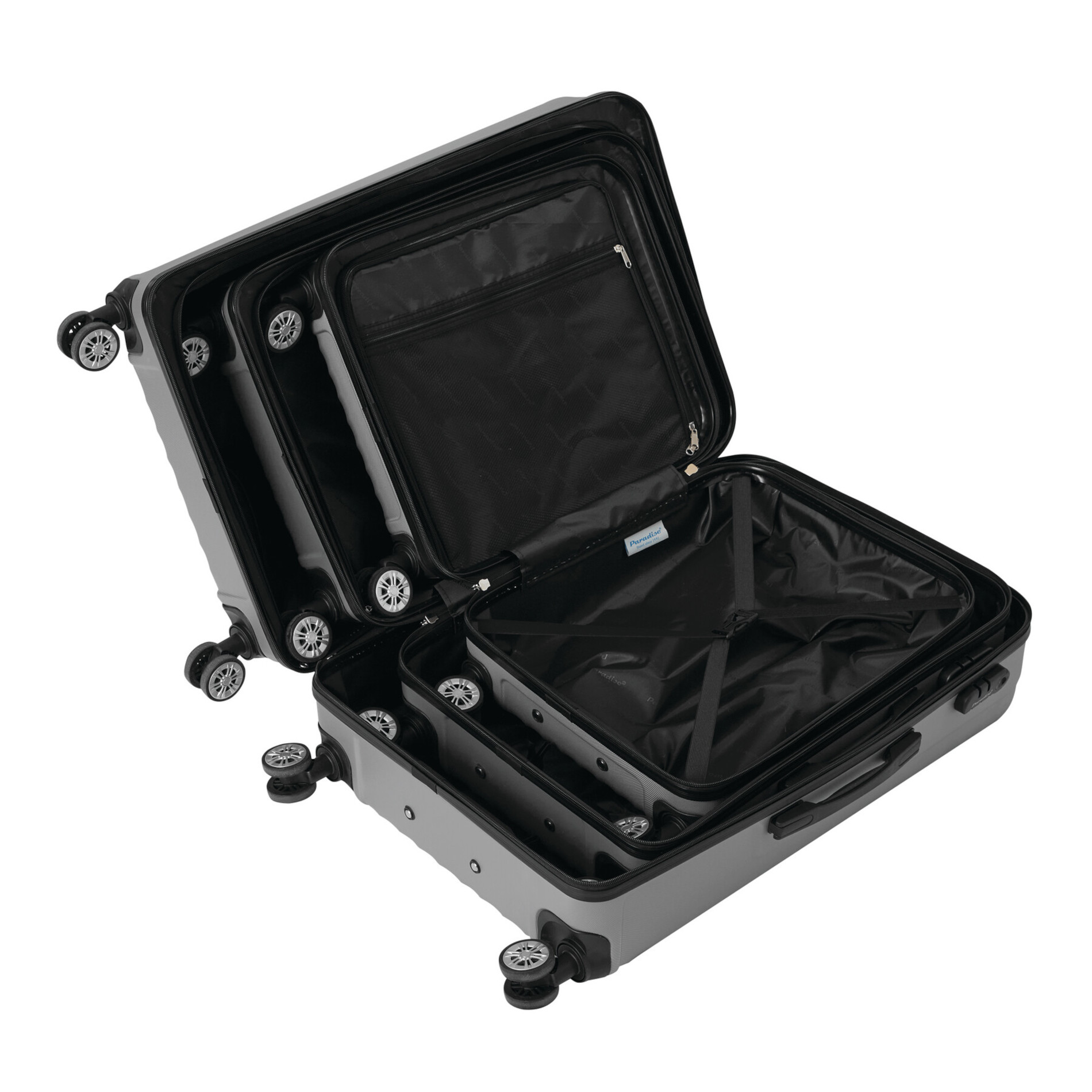 KINGSTON 3-tlg. Kofferset - silber