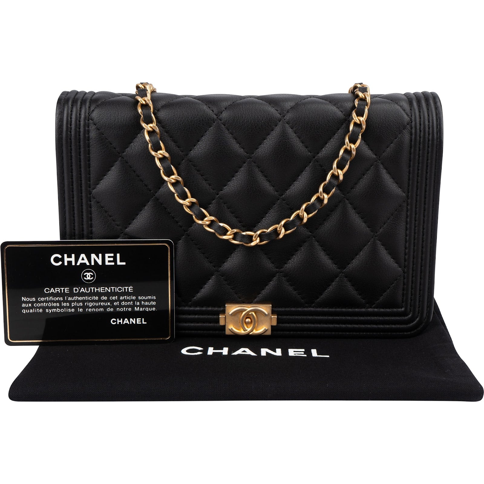Chanel – Small Boy-portemonnee met ketting, crossbodytas