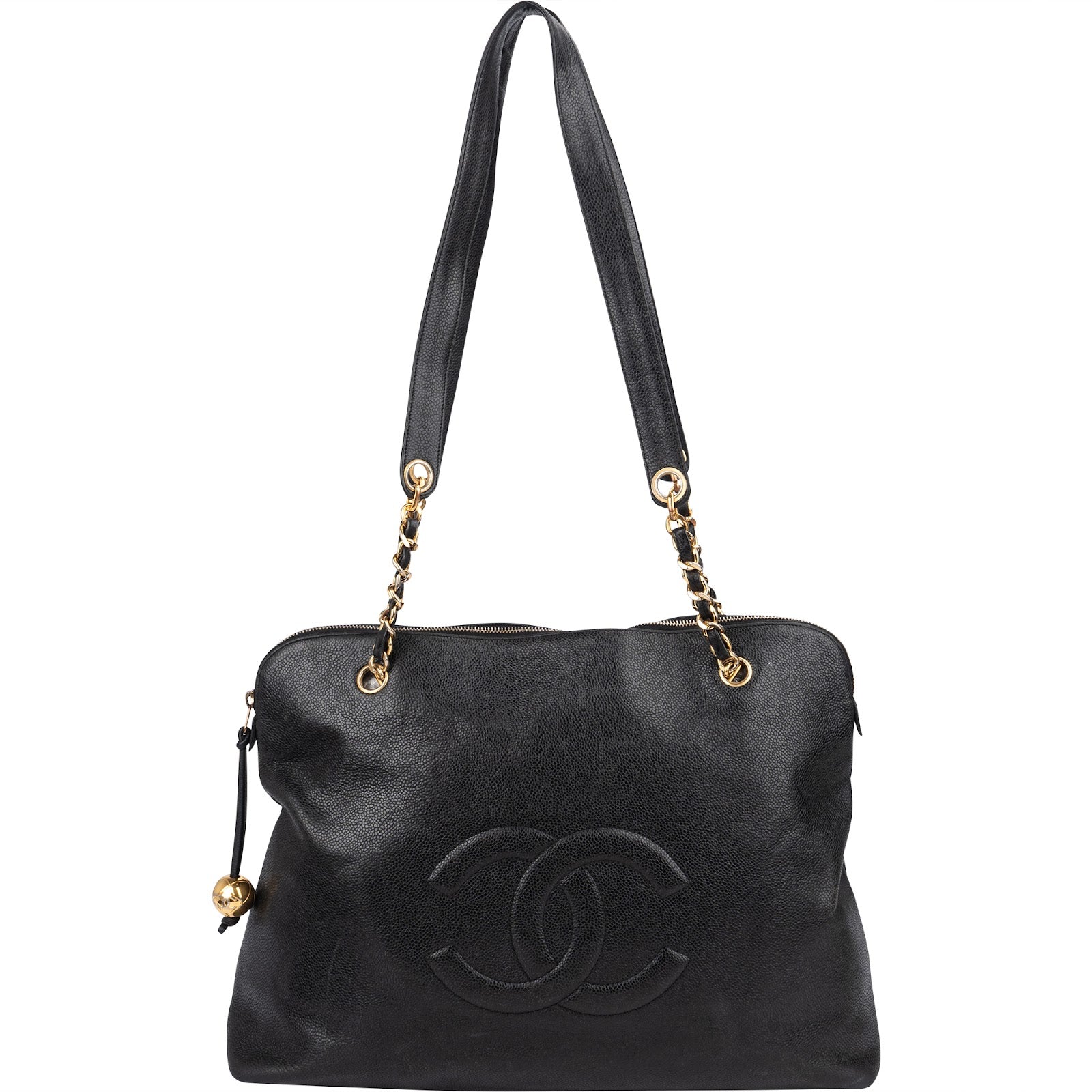 Chanel Caviar Leather CC Maxi Shopping Bag