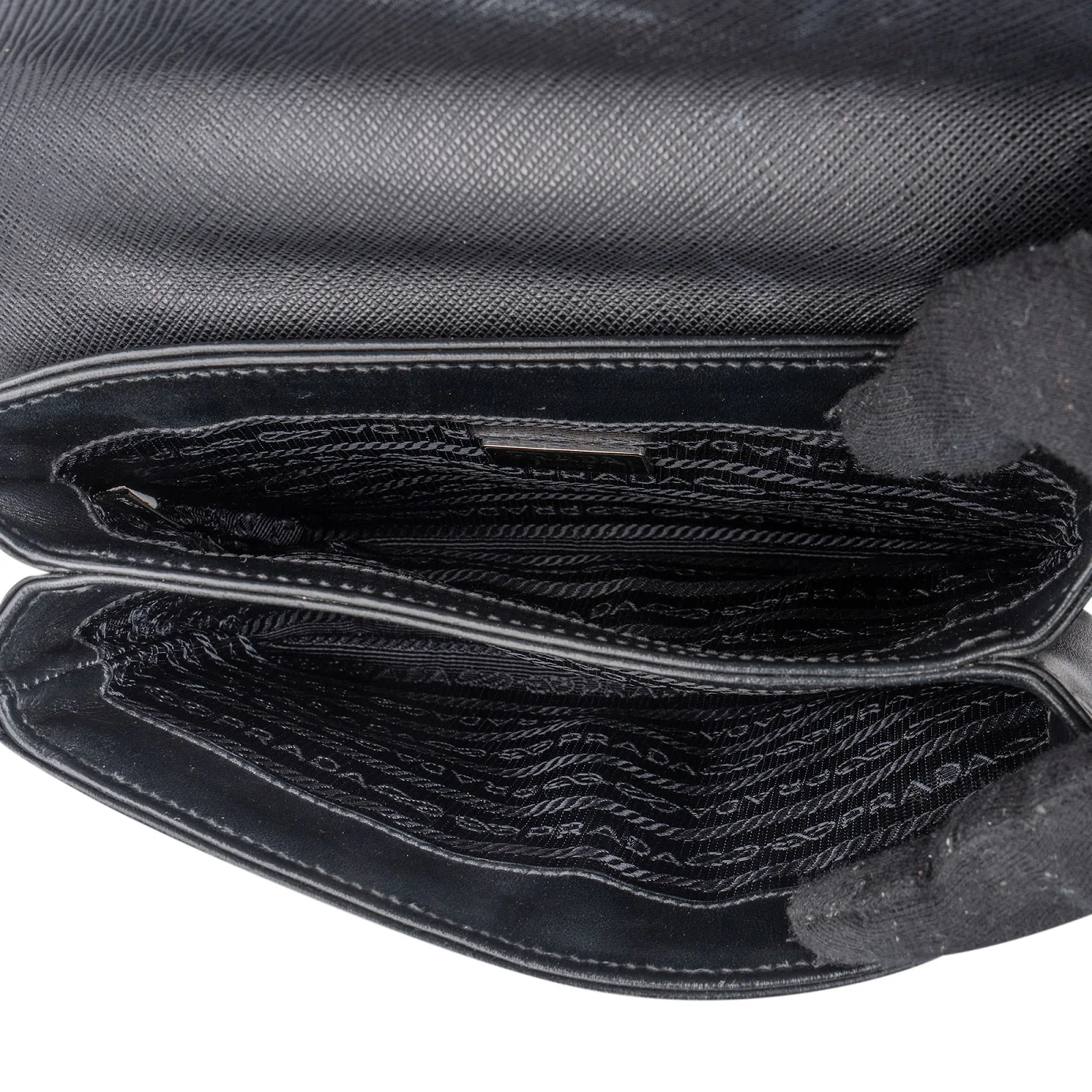Prada Saffiano Leather Wallet on Chain Crossbody Bag