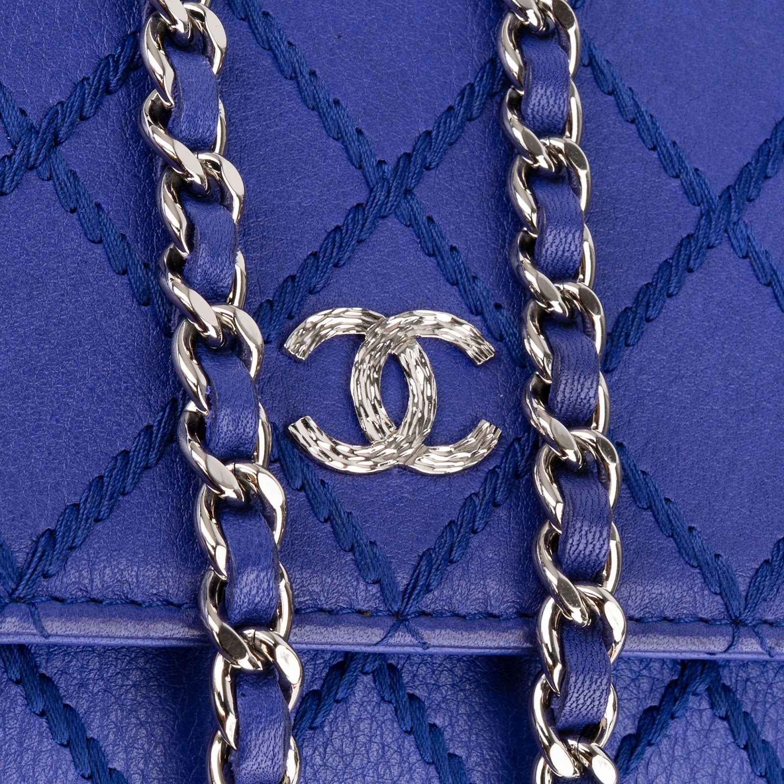 Chanel - Surpique Stitched Wallet on Chain Crossbody Bag