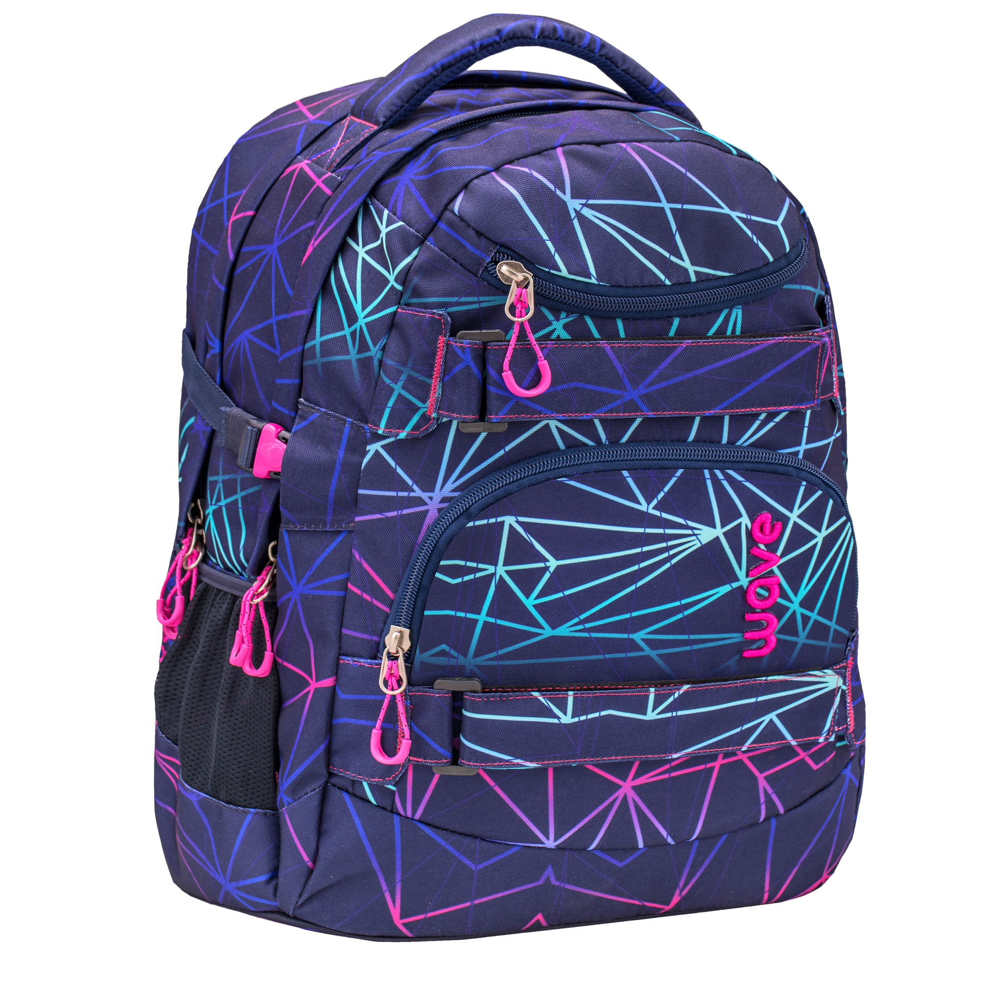 Wave Infinity Schulrucksack Set 2 tlg. "Stripes Purple"