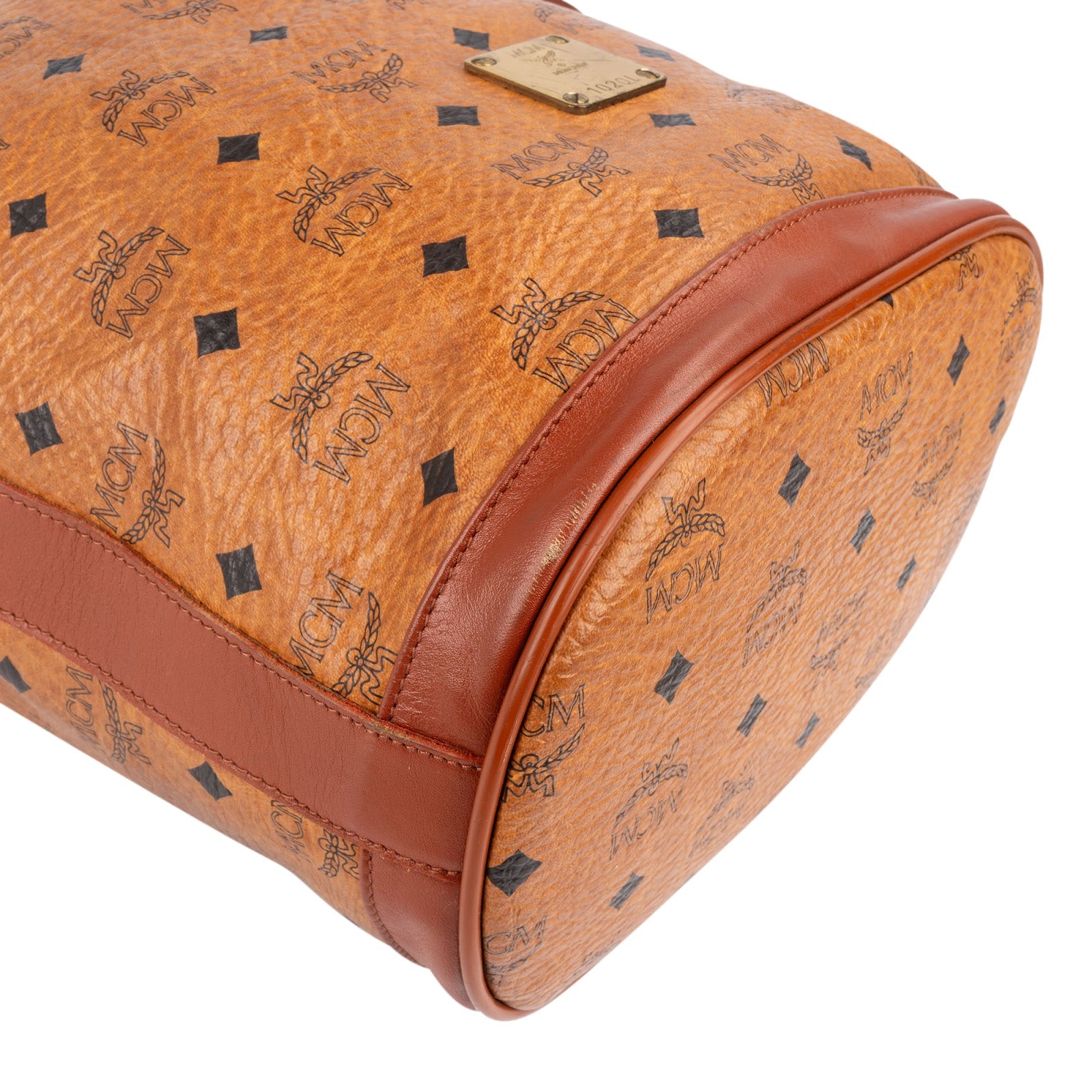 MCM Monogram Visetos bucket-schoudertas met trekkoord