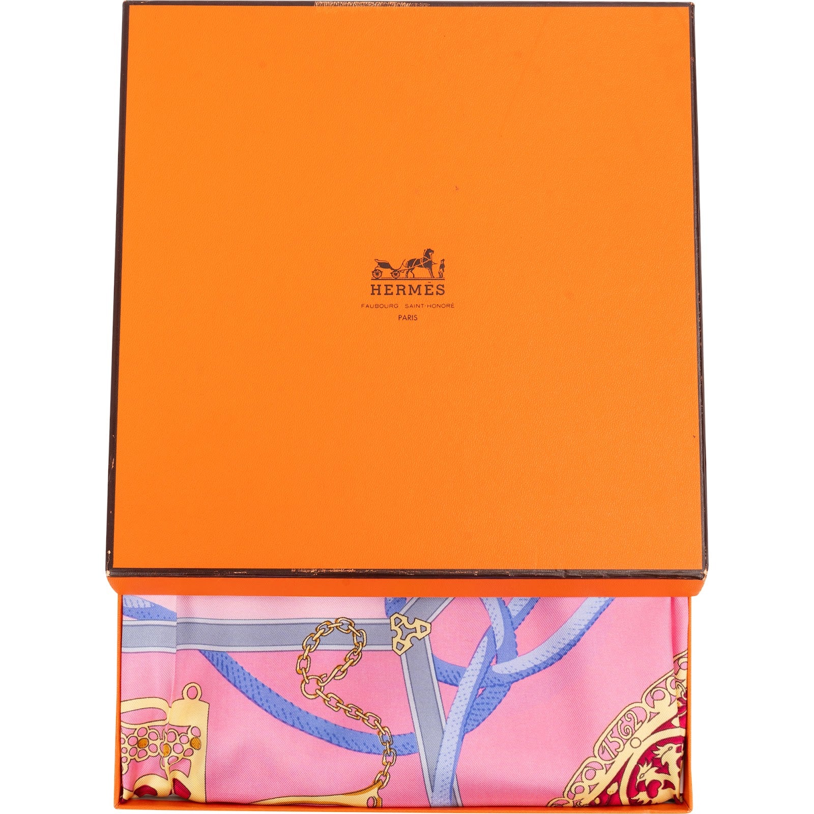 Hermès-  Les Muserolles Silk Carre 90 Scarf