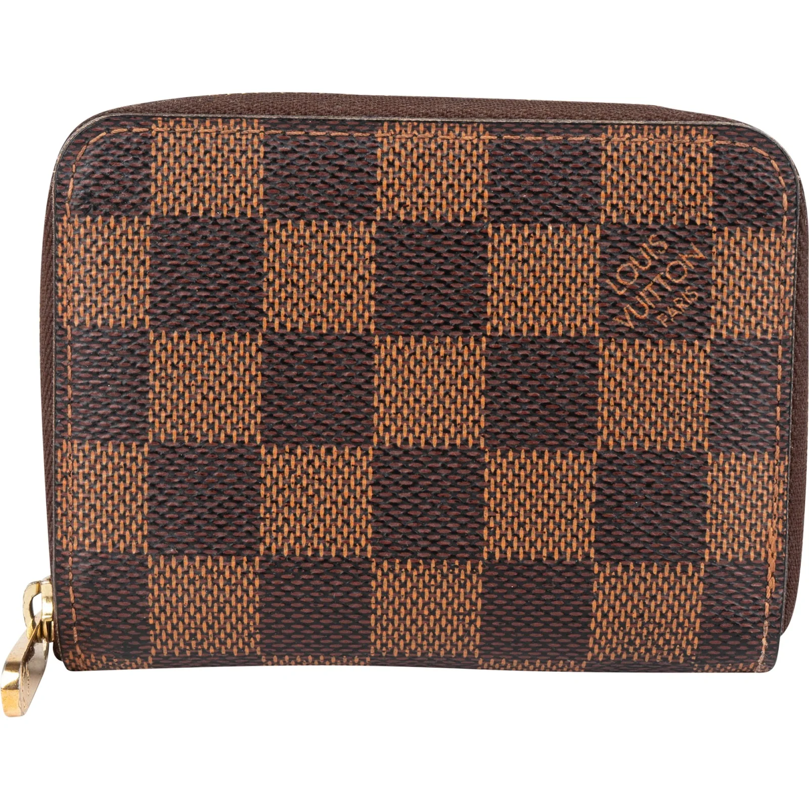 Louis Vuitton Monogram Damier Ebene Zippy Coin Purse Wallet N63070