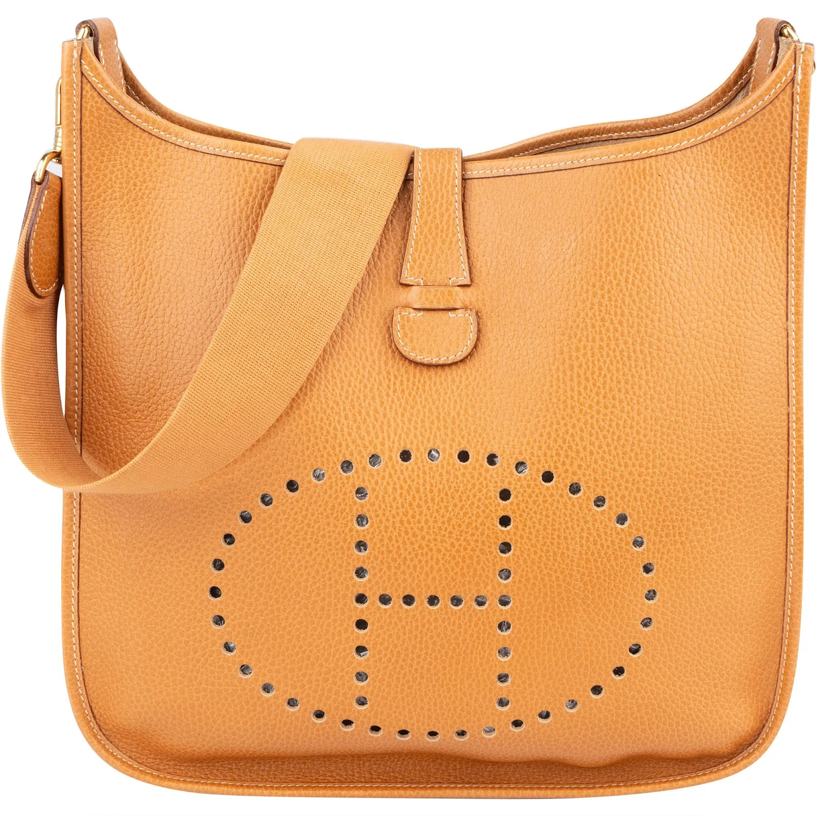 Hermès Natural Ardennes Leather Evelyne GM Crossbody Bag