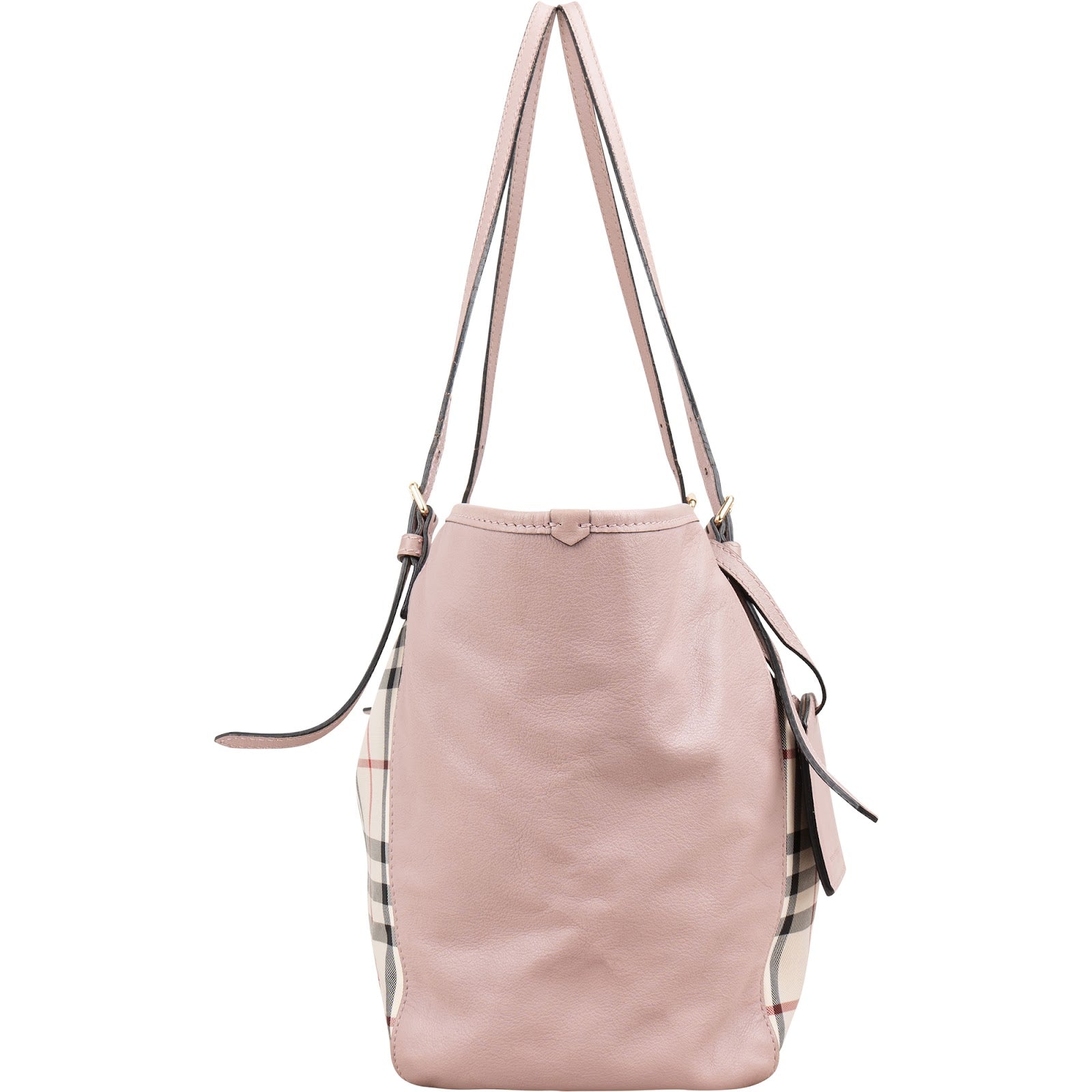 Burberry - Haymarket Check Leather Canter Shoulder Bag