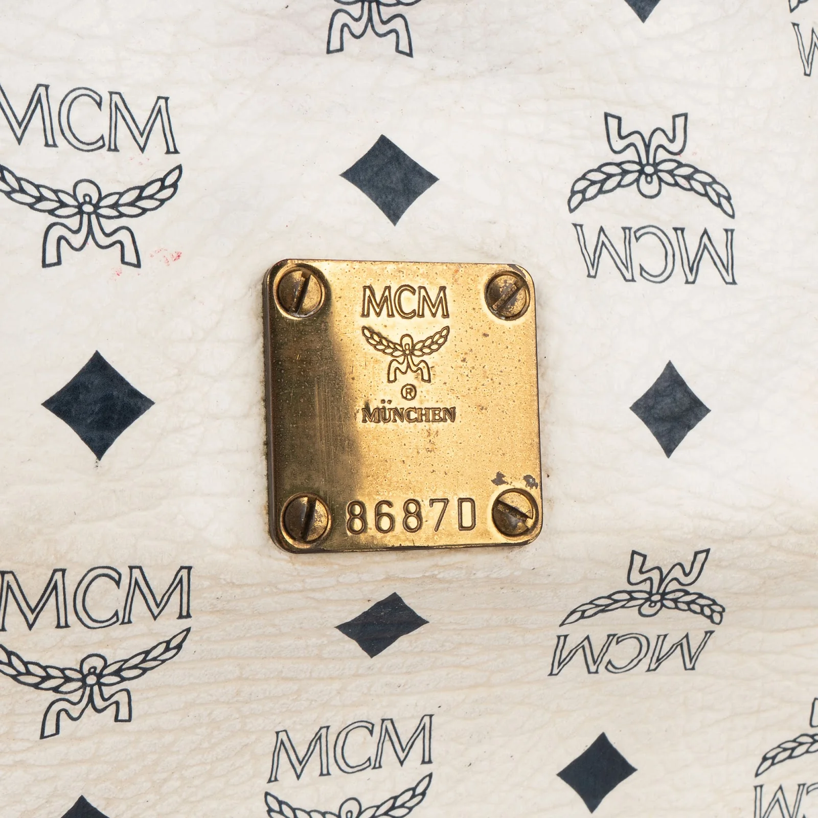 MCM Monogram Visetos Boston Reisetasche