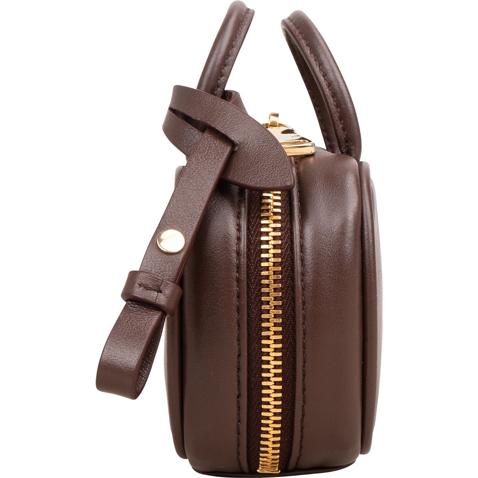 Miu Miu Brown Leather Top Handle Micro Handbag