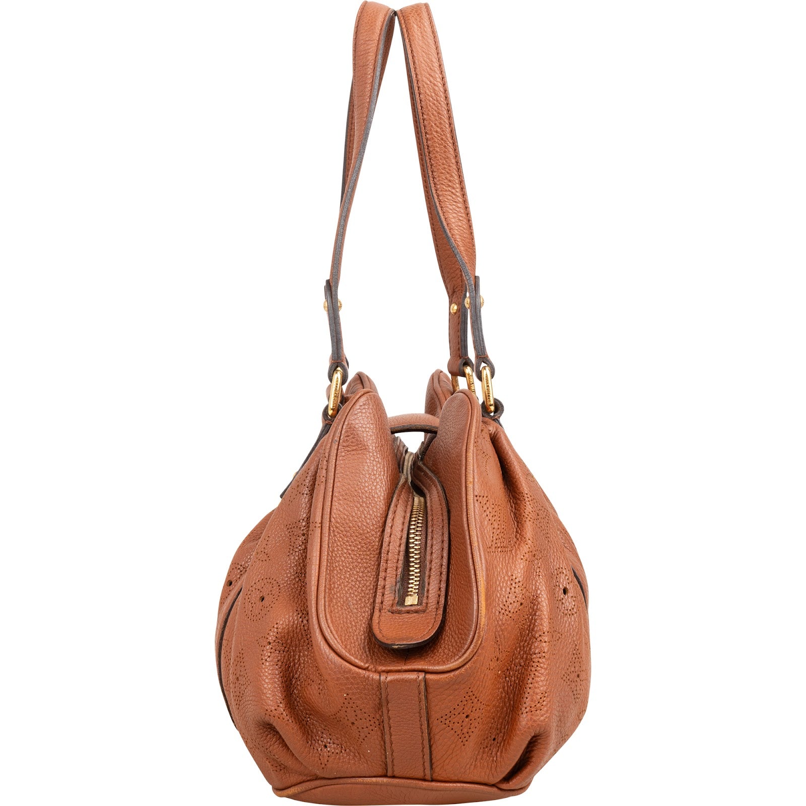 Louis Vuitton Brown Mahina Leather Lunar PM Shoulder Bag