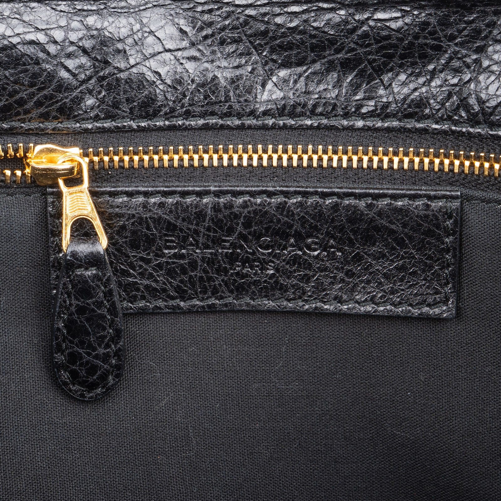 Balenciaga Black Leather City Clutch Bag