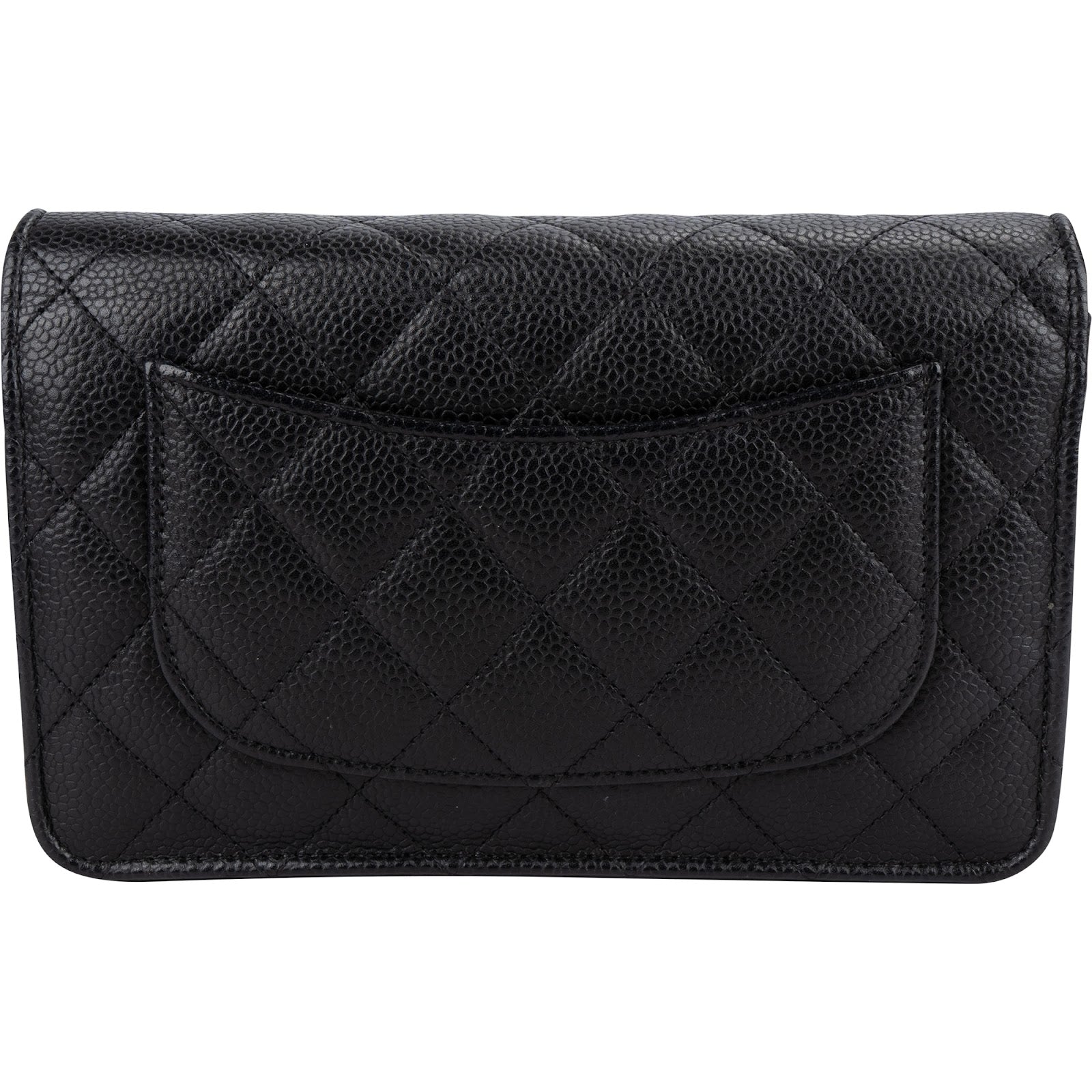 Chanel Quilted Caviar Leather Wallet on a Chain