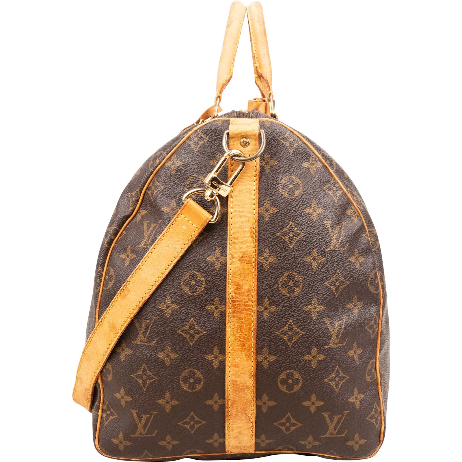 Sac de voyage Louis Vuitton Keepall 55 en toile Monogram avec bandoulière