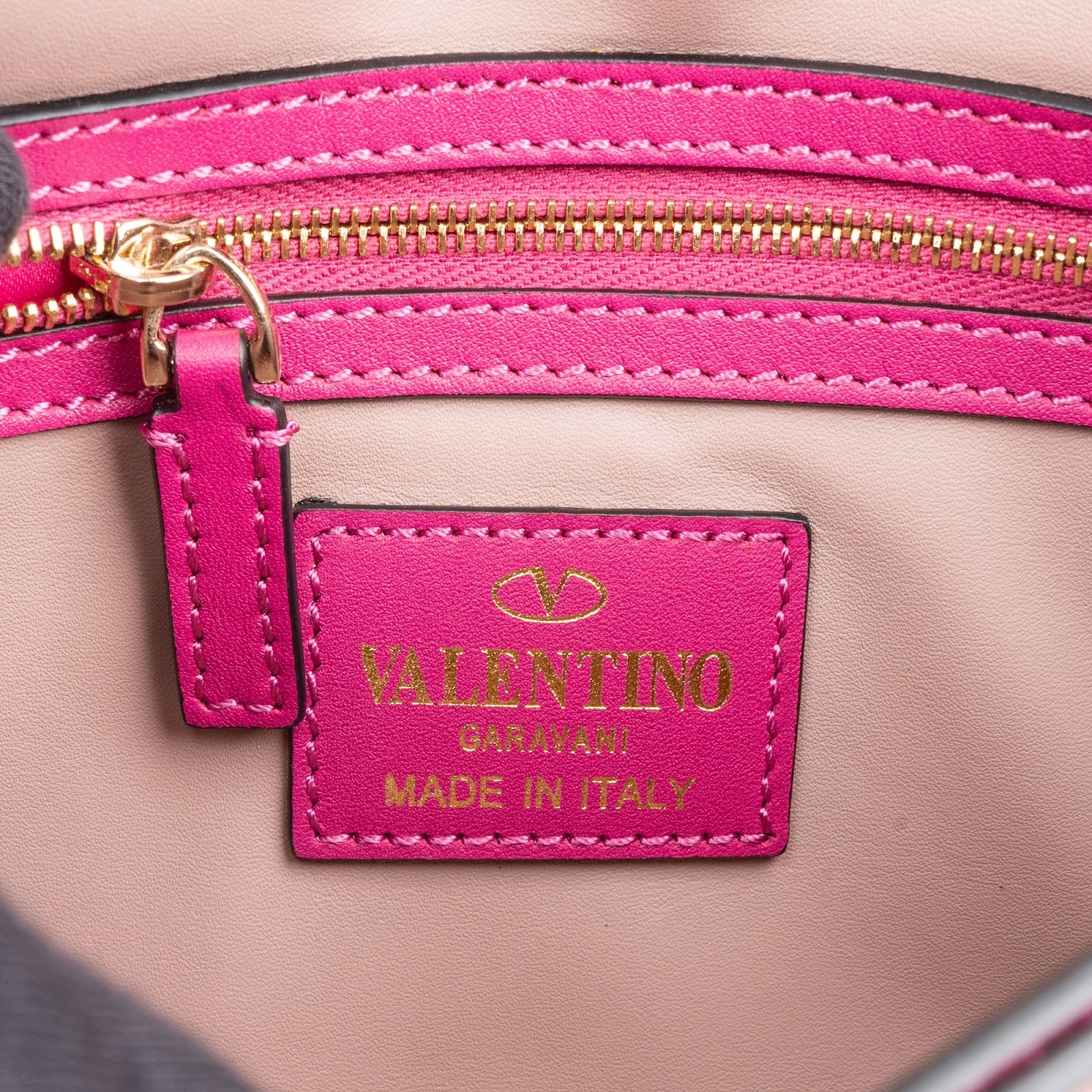 Valentino Garavani roze leren Rockstud-clutch