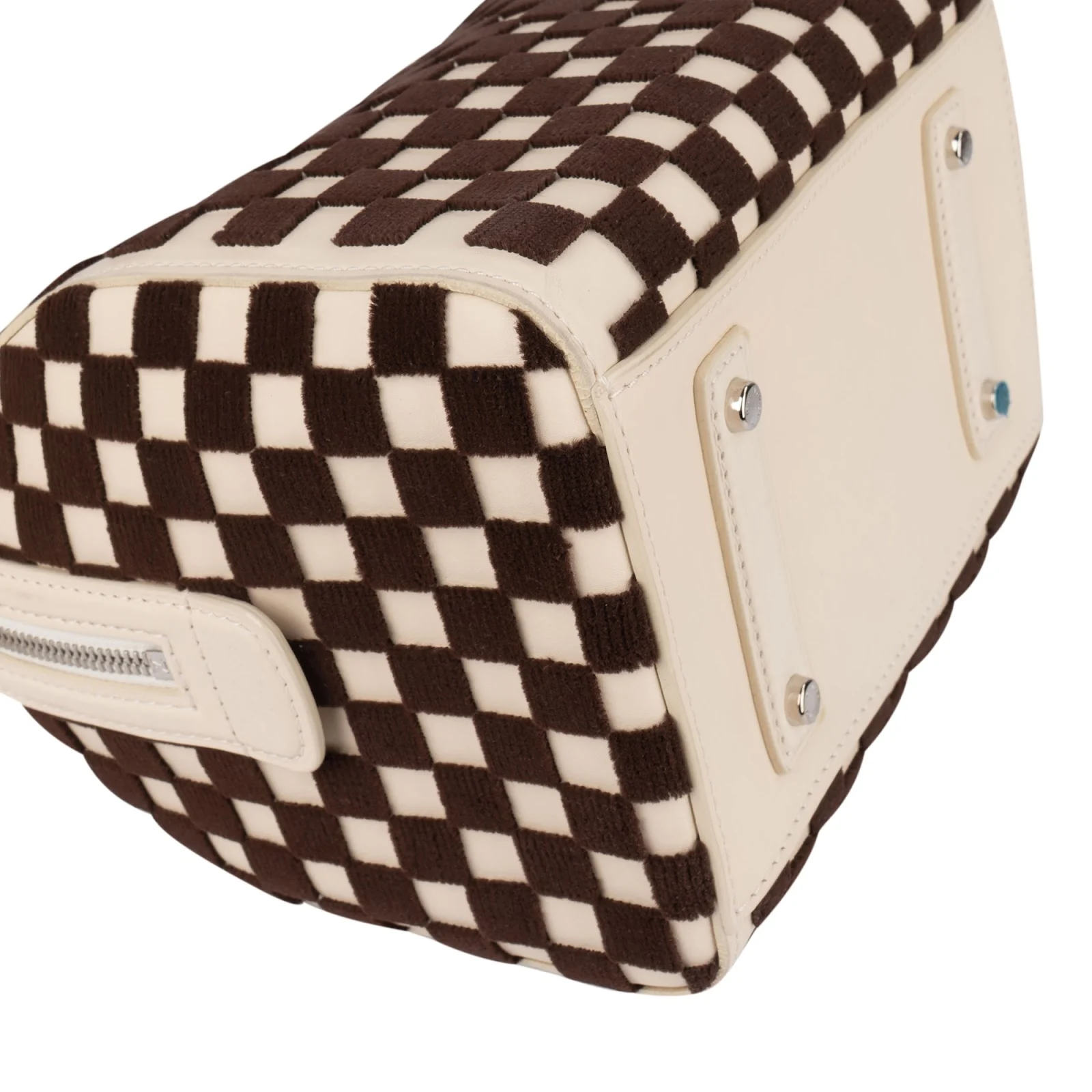 Louis Vuitton Monogram Damier Velours Speedy Cube PM Handbag