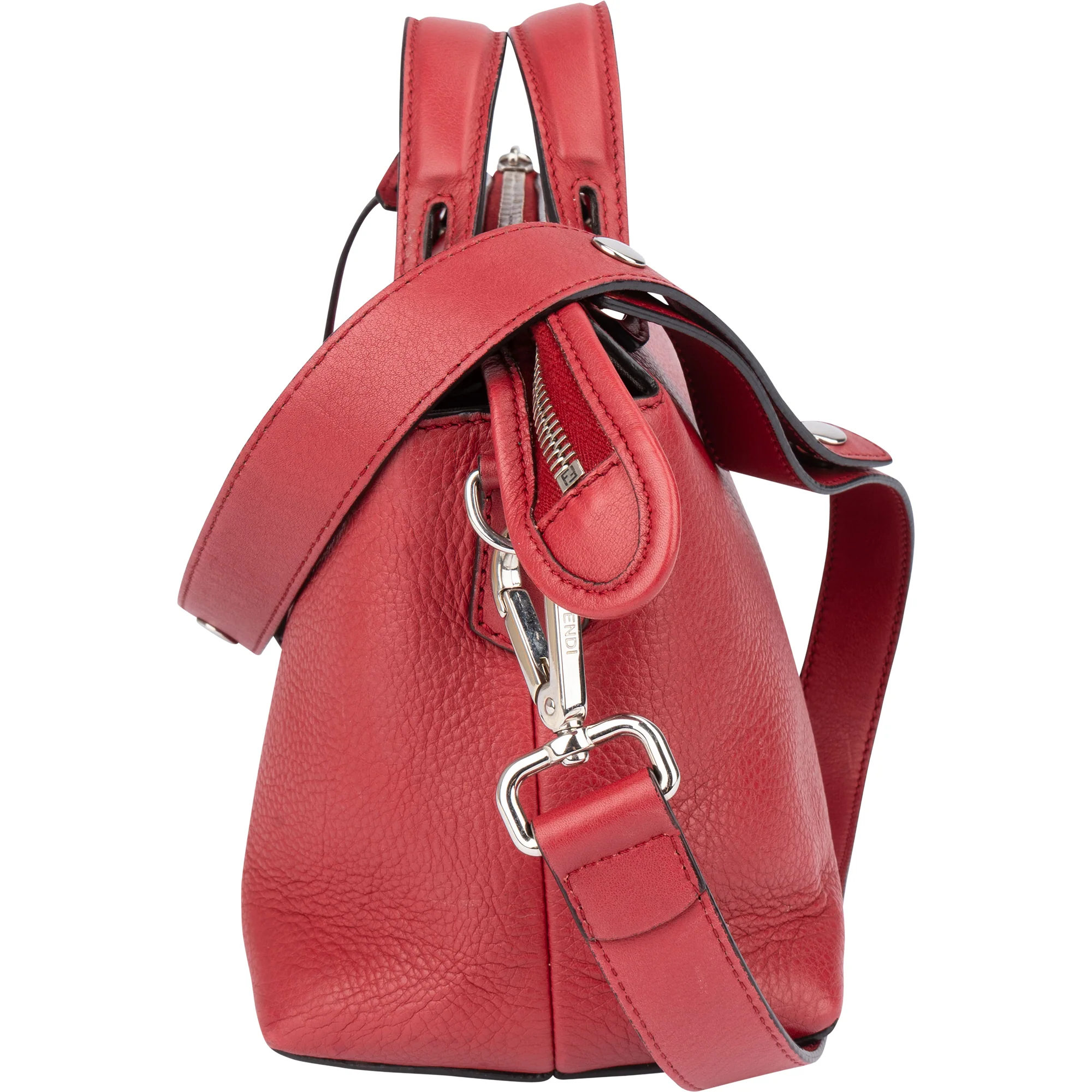 Fendi Red Leather By The Way Handbag