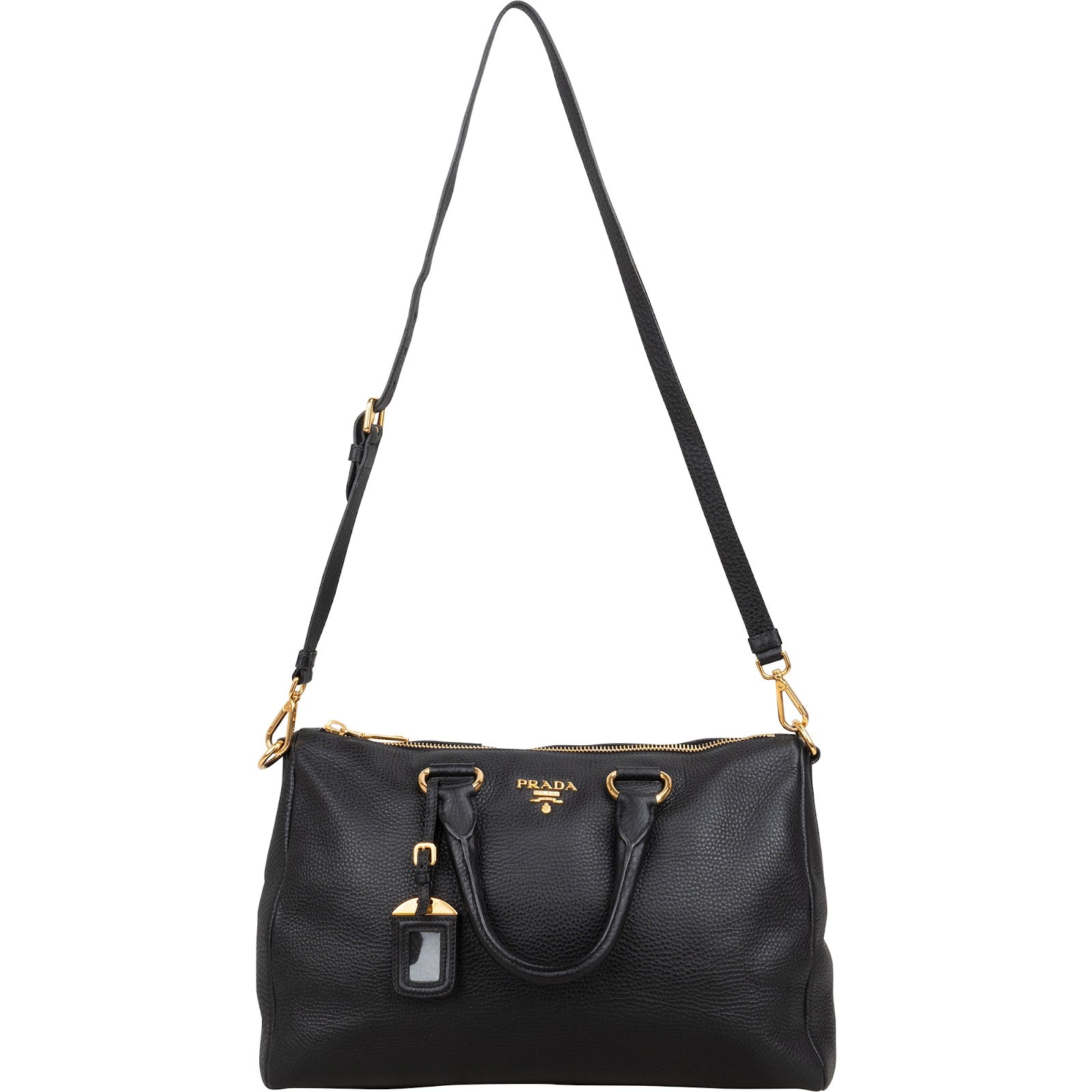 Prada Vitello Daino Leather Bauletto Handbag