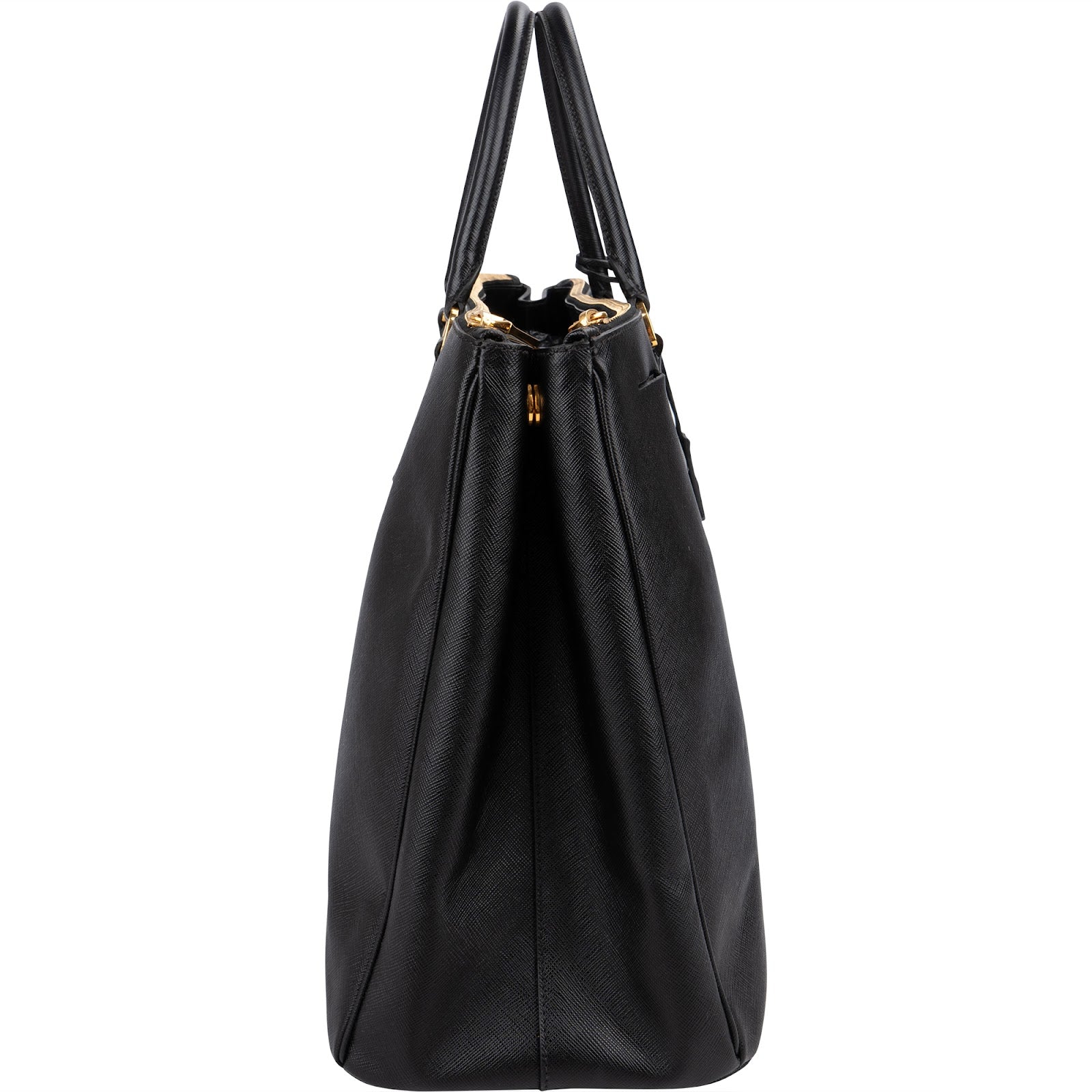 Prada Black Saffiano Leather Galleria Handbag