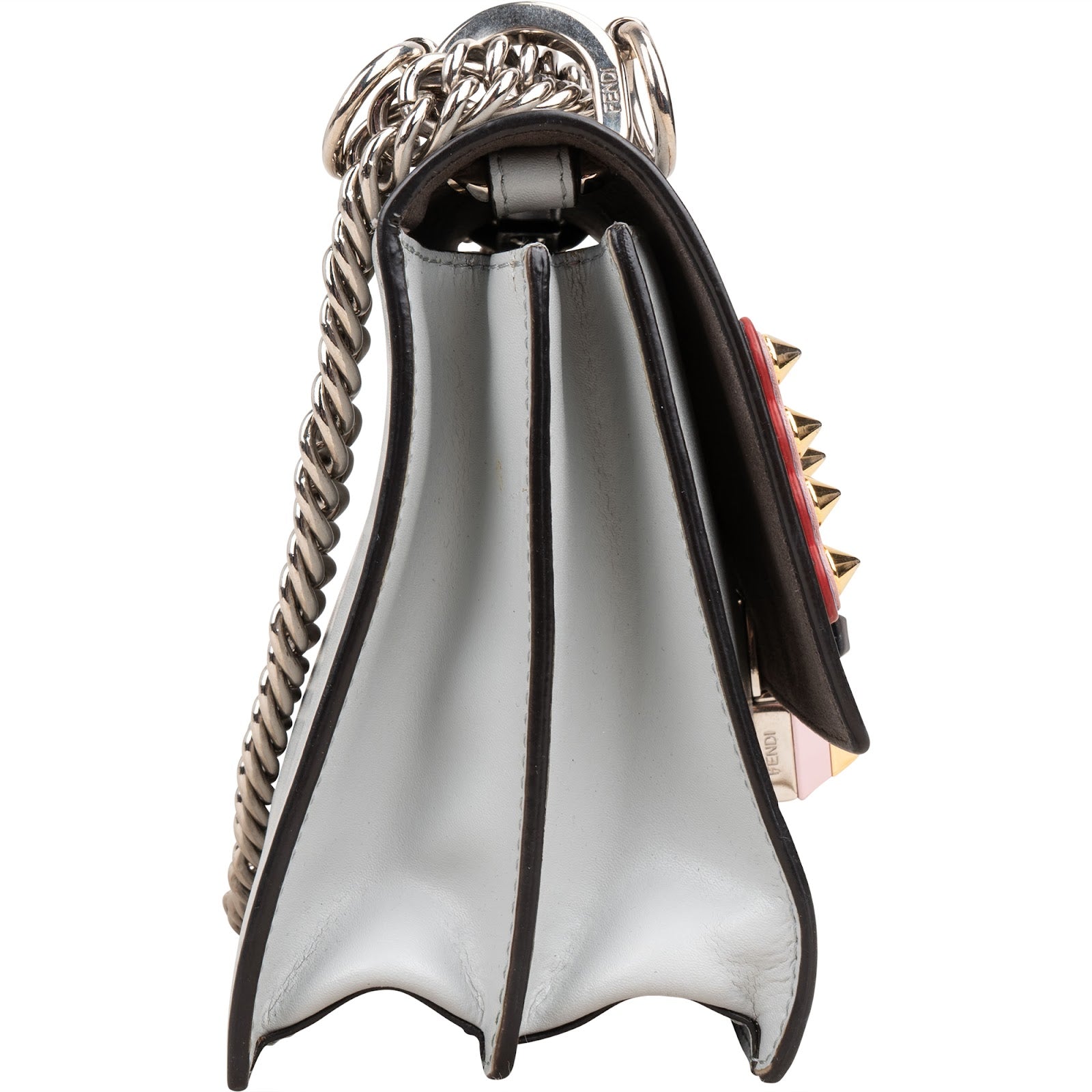 Fendi – Kan I schoudertas met studs en embleem