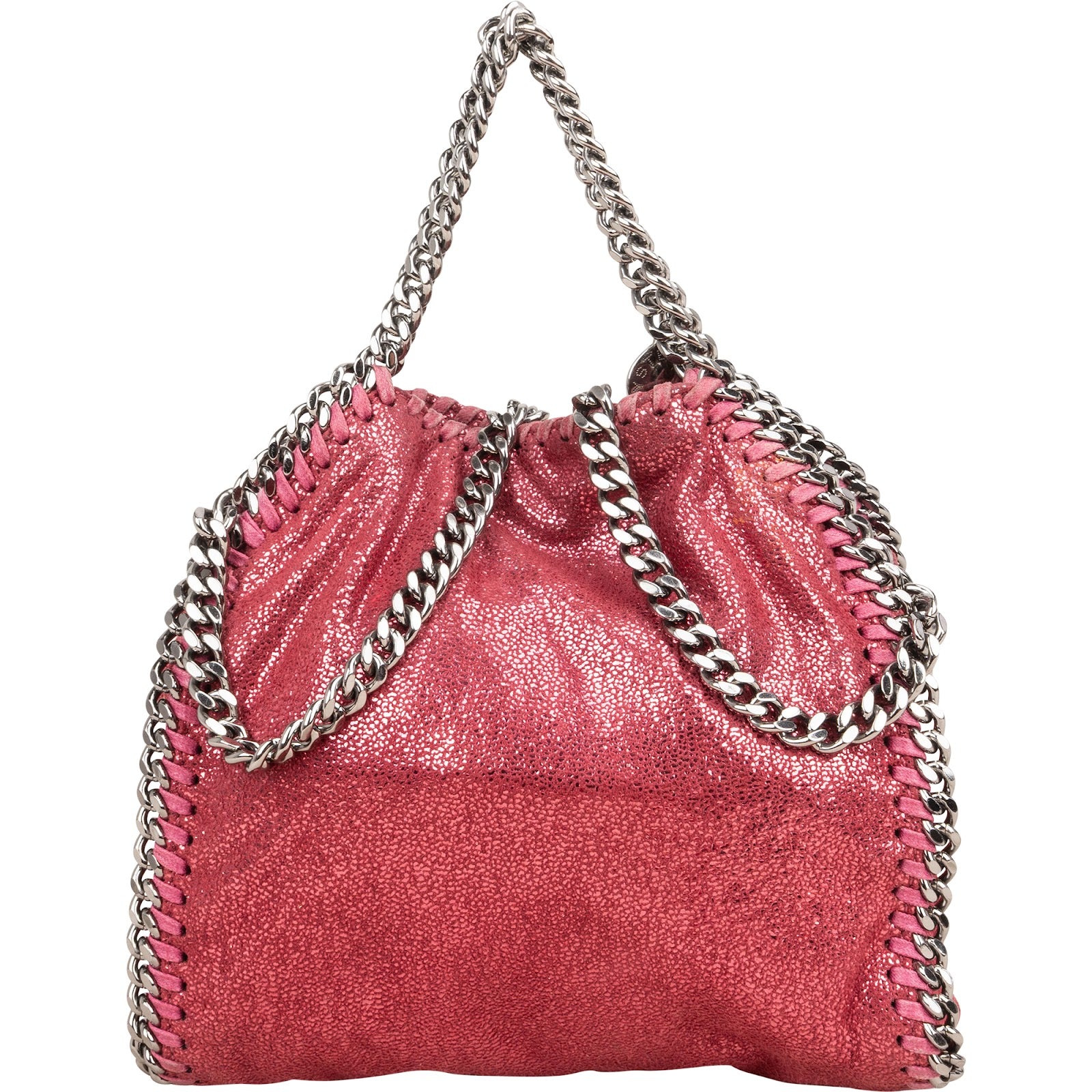 Stella McCartney Metallic Shaggy Small Falabella Fold Over Crossbody Bag