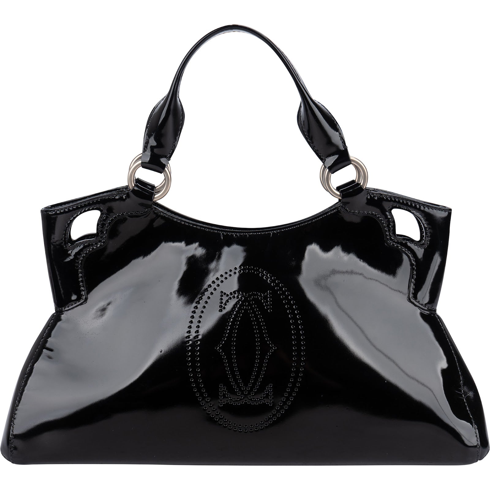 Cartier Black Patent Leather Marcello de Cartier Handbag