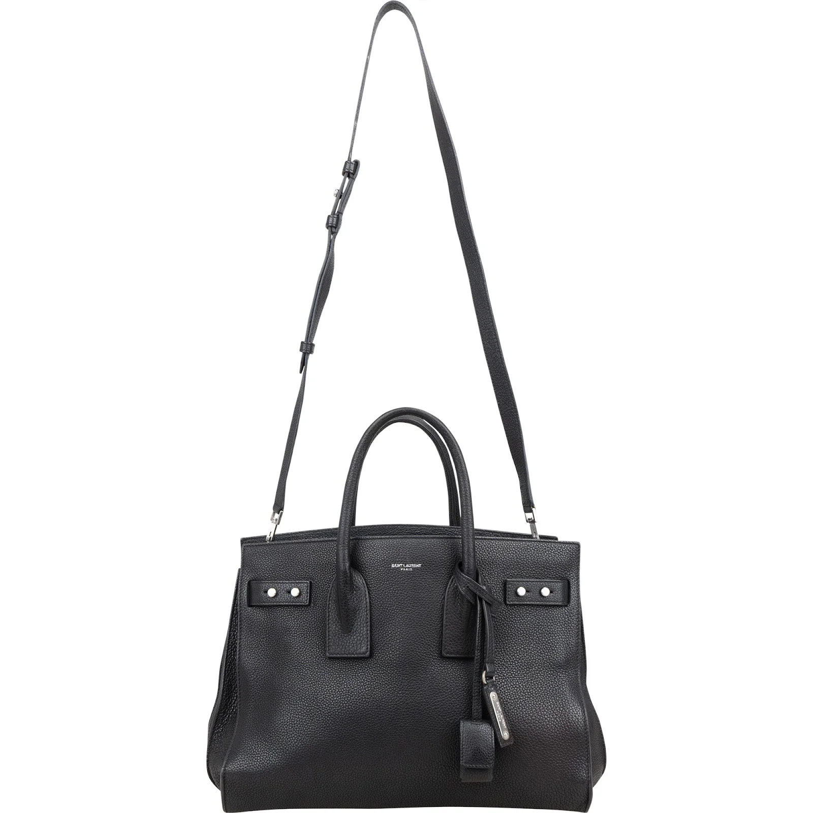 Saint Laurent Grained Leather Sac de Jour Handbag