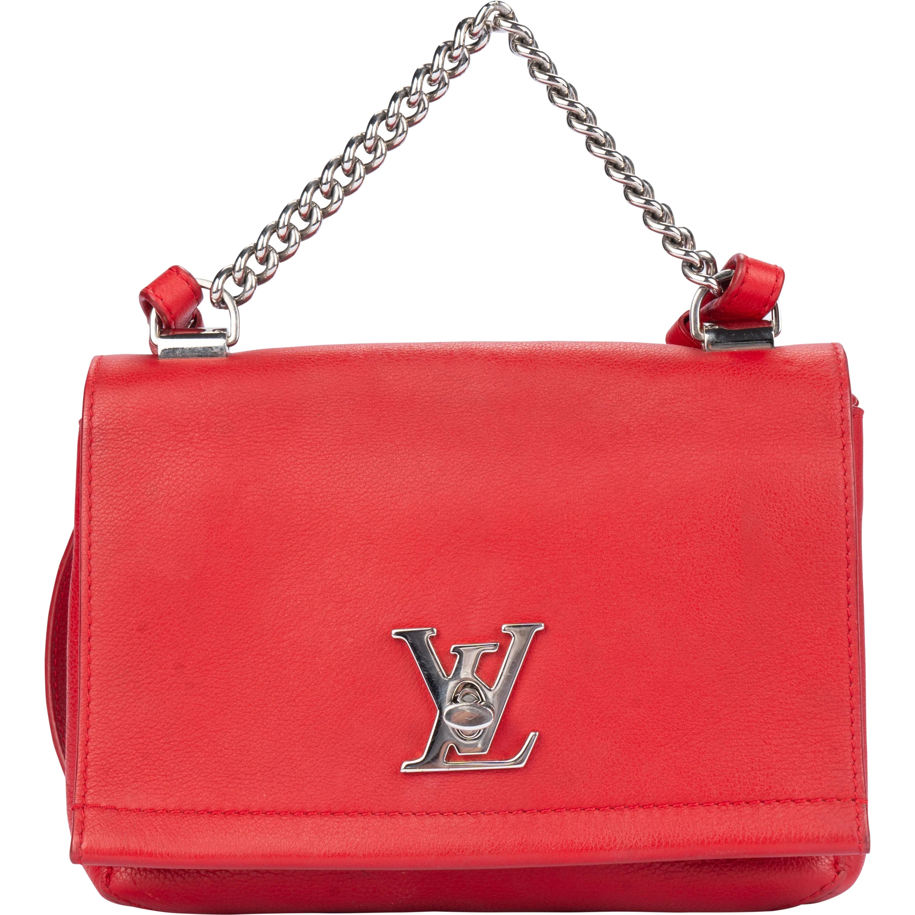Louis Vuitton Lockme BB Red Leather Crossbody Bag