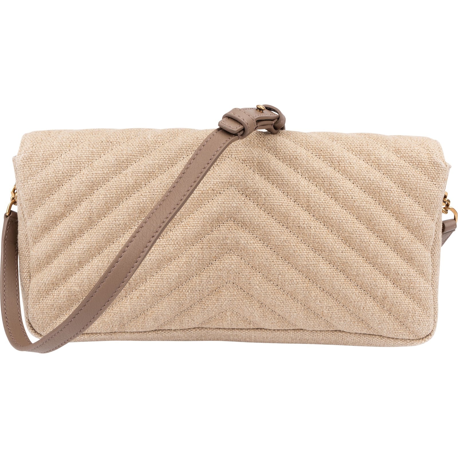 Saint Laurent Chevron Raffia Matelassé Envelope Crossbody Bag