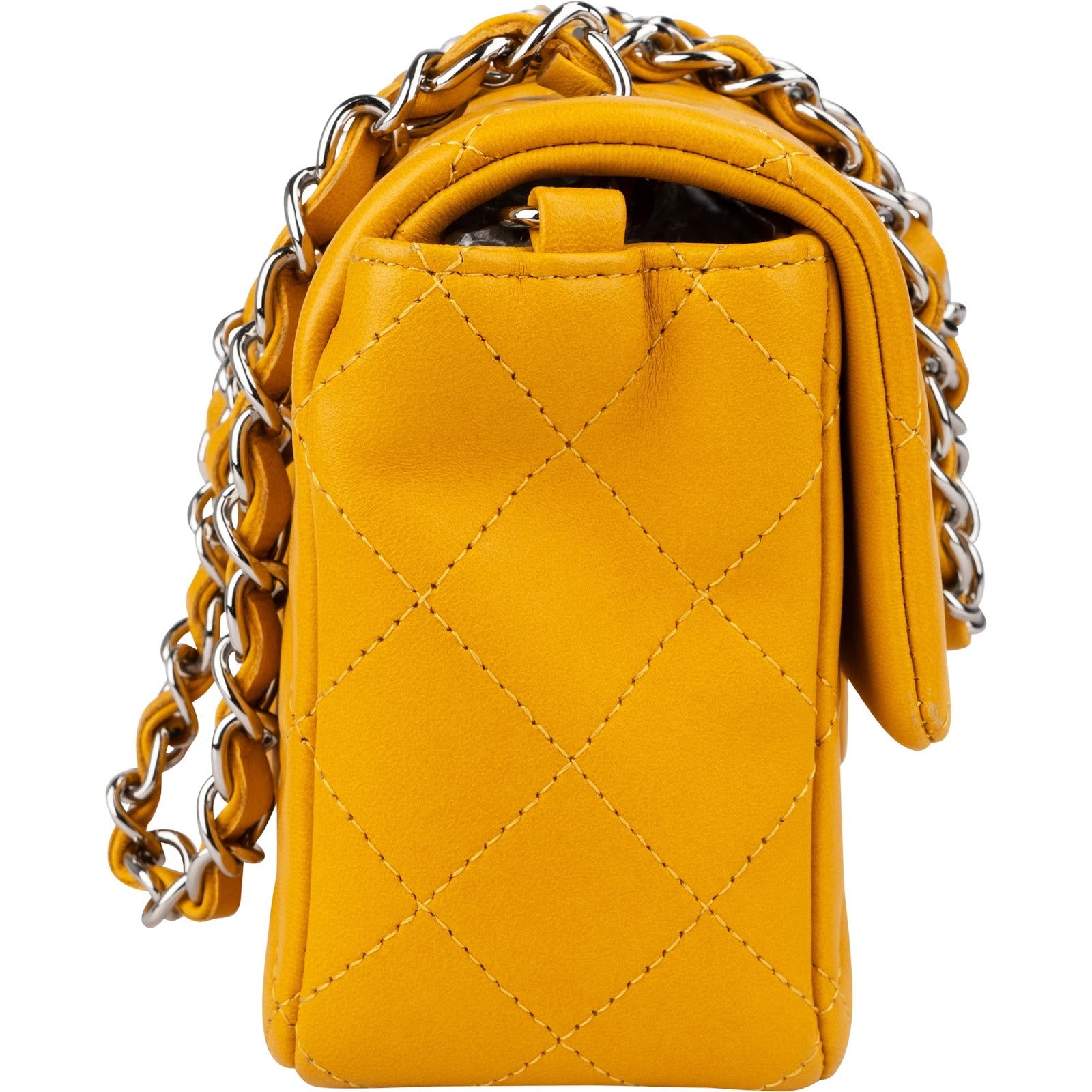 Chanel - Palladium Mini Rectangular Single Flap Crossbody Bag