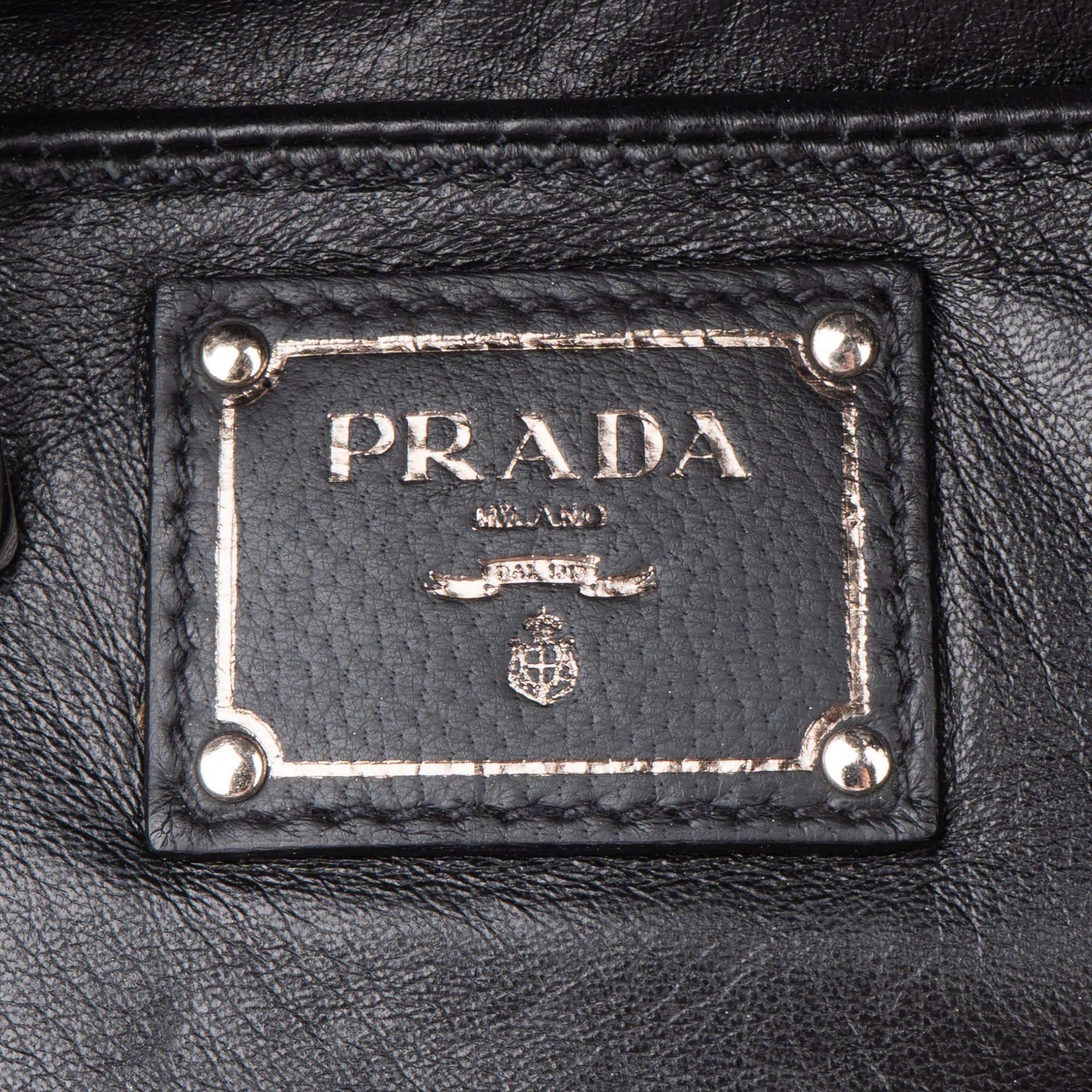 Prada Tricolor Braided Leather City Handbag