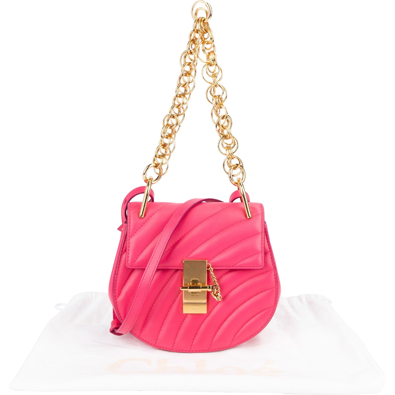 Chloé Quilted Leather Chain Drew Bijou Crossbody Bag
